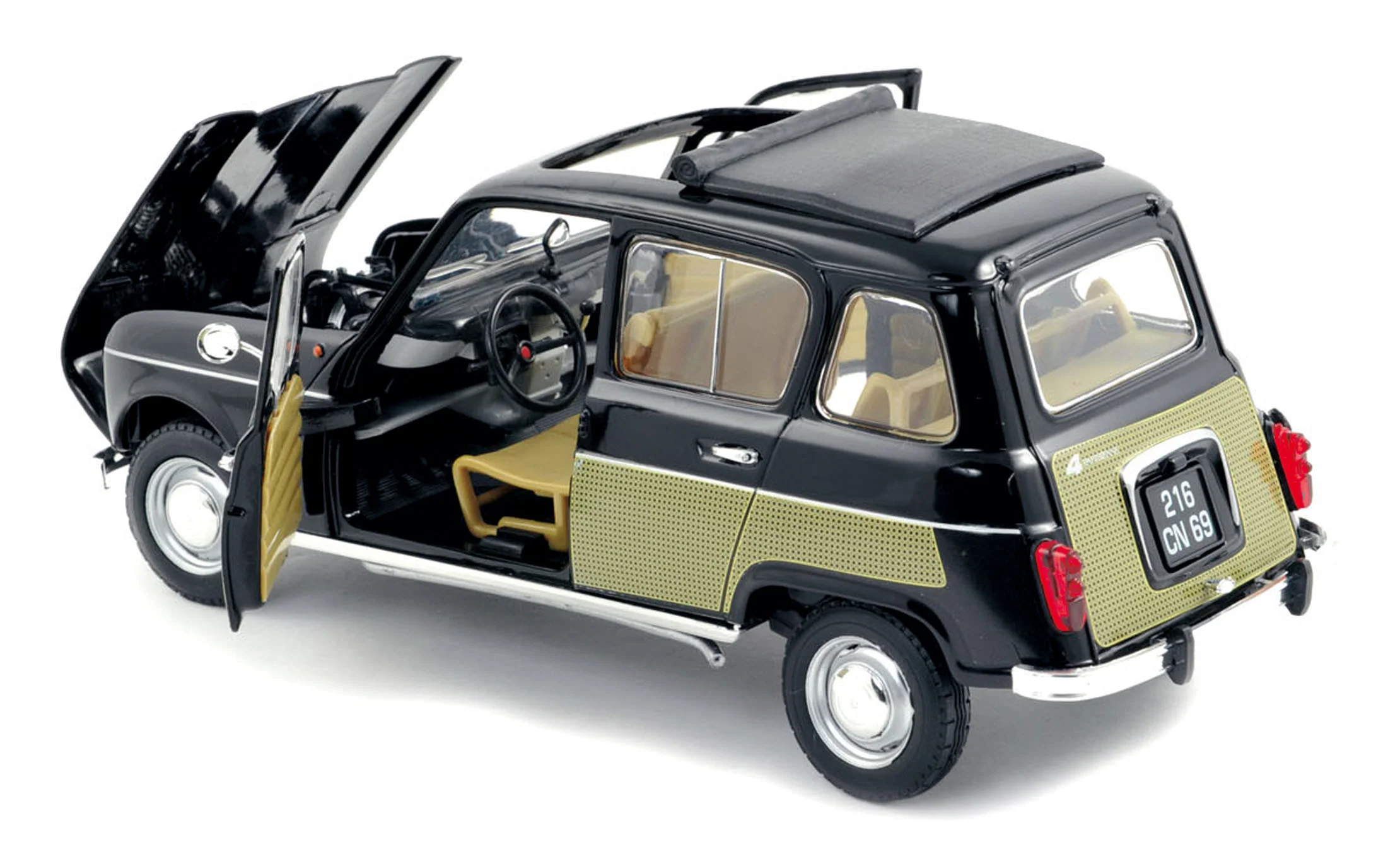 Renault 4L Parisienne 1963 Noir et Jaune 1/18 - Image 2