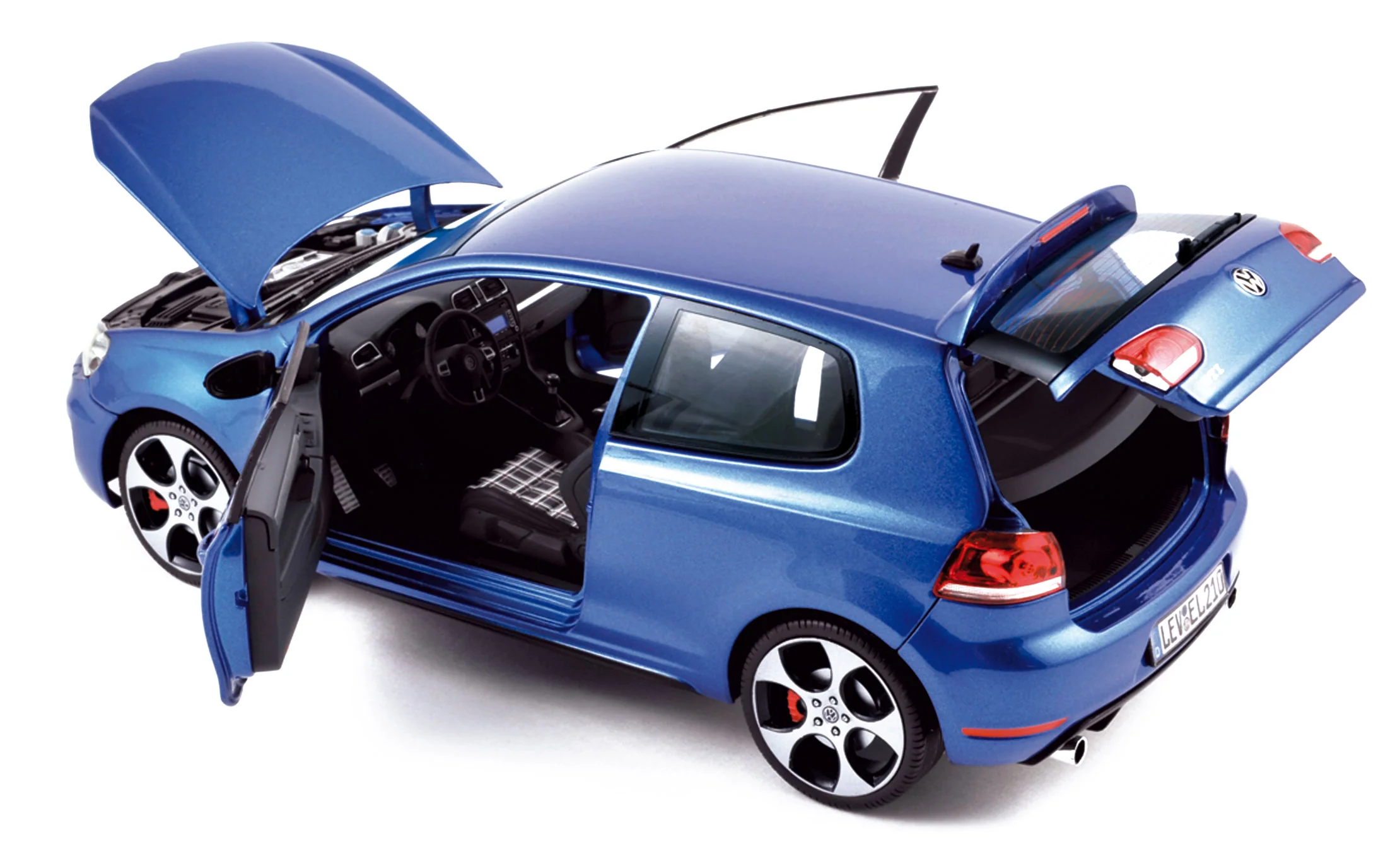 VW Golf GTI 2009 Bleu Mercato métallisé 1/18 - Image 2