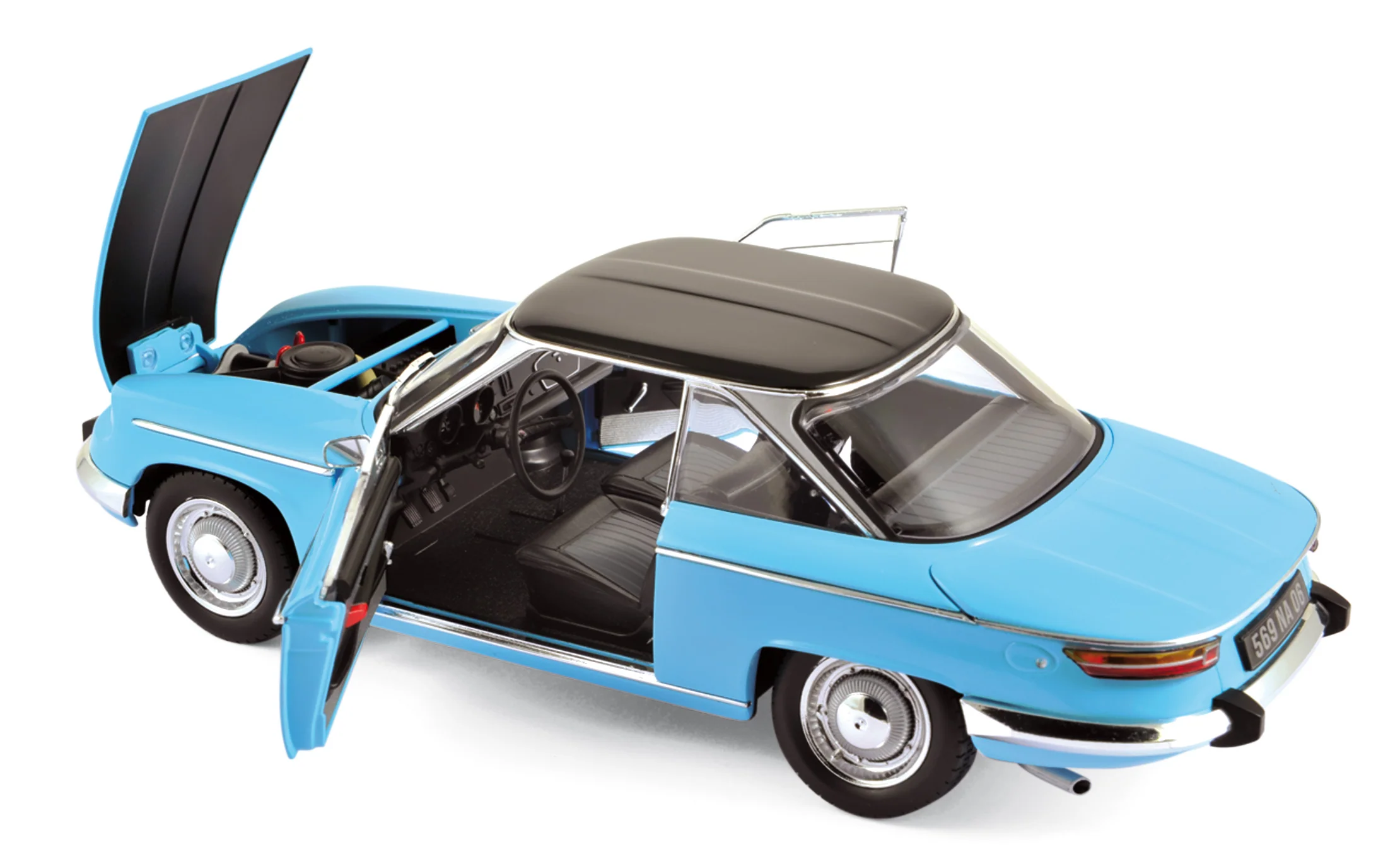 Panhard 24 CT 1964 Bleu Tolede&Noir 1/18 - Image 2