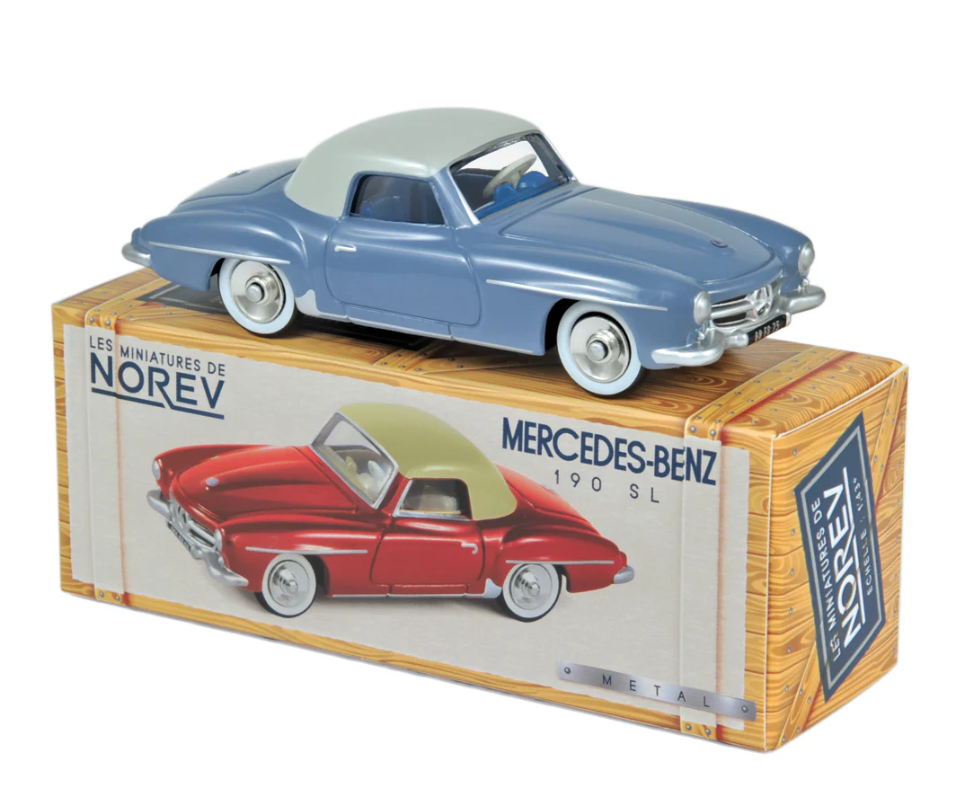 Mercedes-Benz 190 SL 1956 Bleu gris et Gris clair 1/43