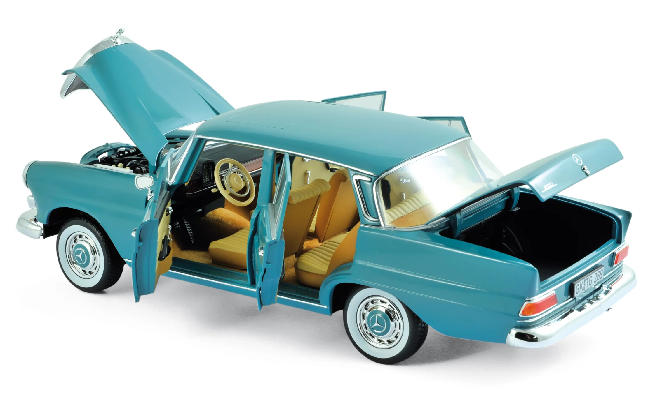 Mercedes-Benz 200 1966 vert de lune 1/18 - Image 2
