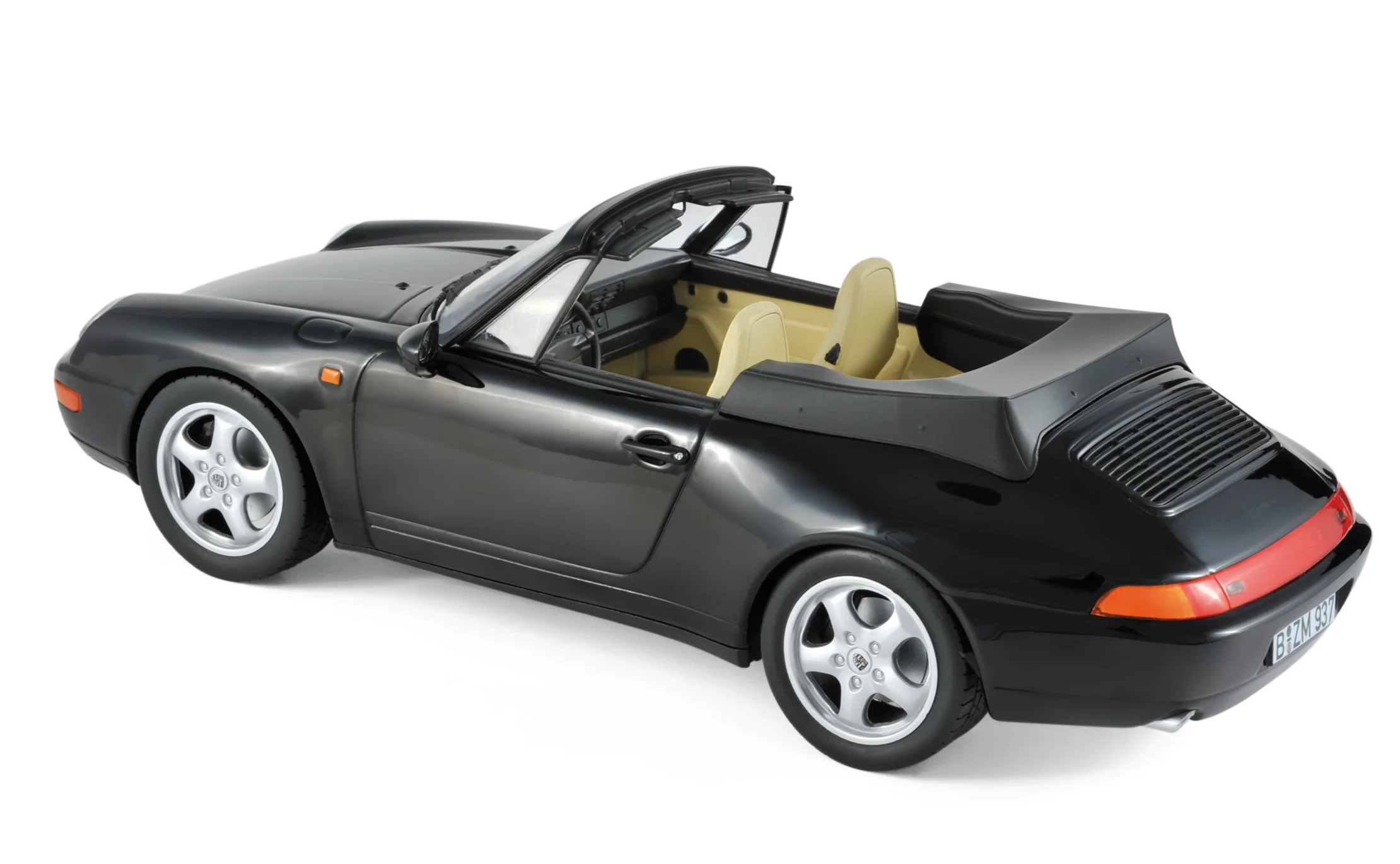 Porsche 911 Carrera Cabriolet 1994 Noir 1/18 - Image 2