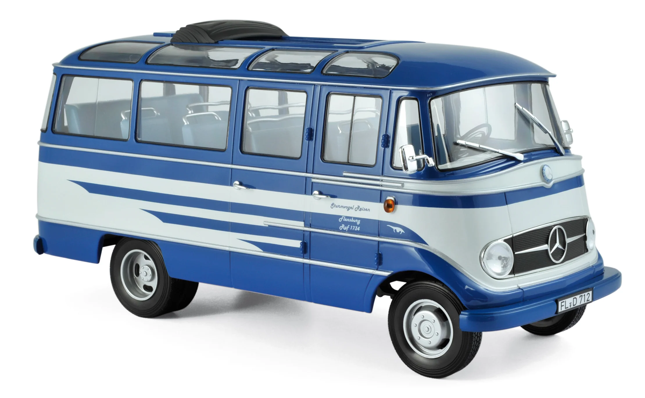 Mercedes-Benz O319 Bus 1957 Bleu et Beige 1/18