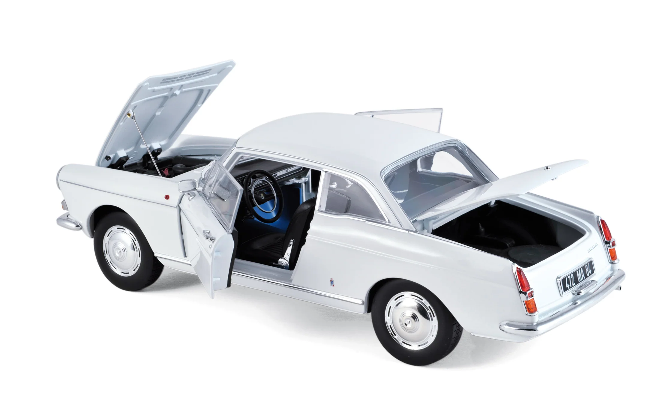Peugeot 404 Coupé 1967 Blanc Arosa 1/18 - Image 2