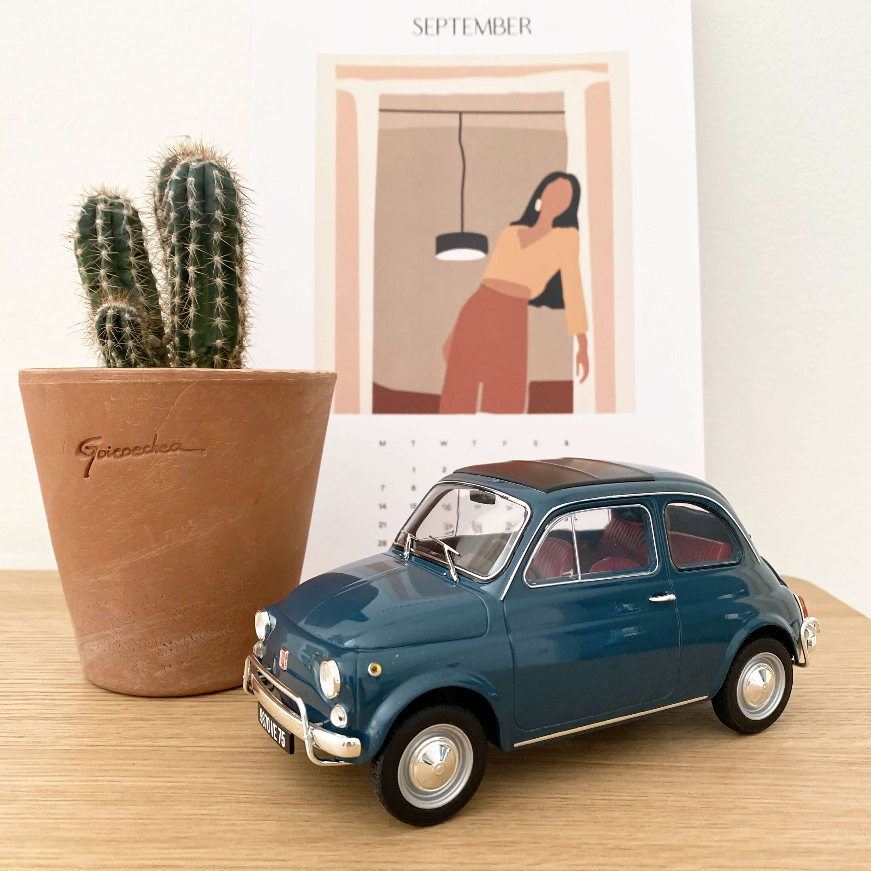Fiat 500 L 1968 Bleu 1/18 - Image 4