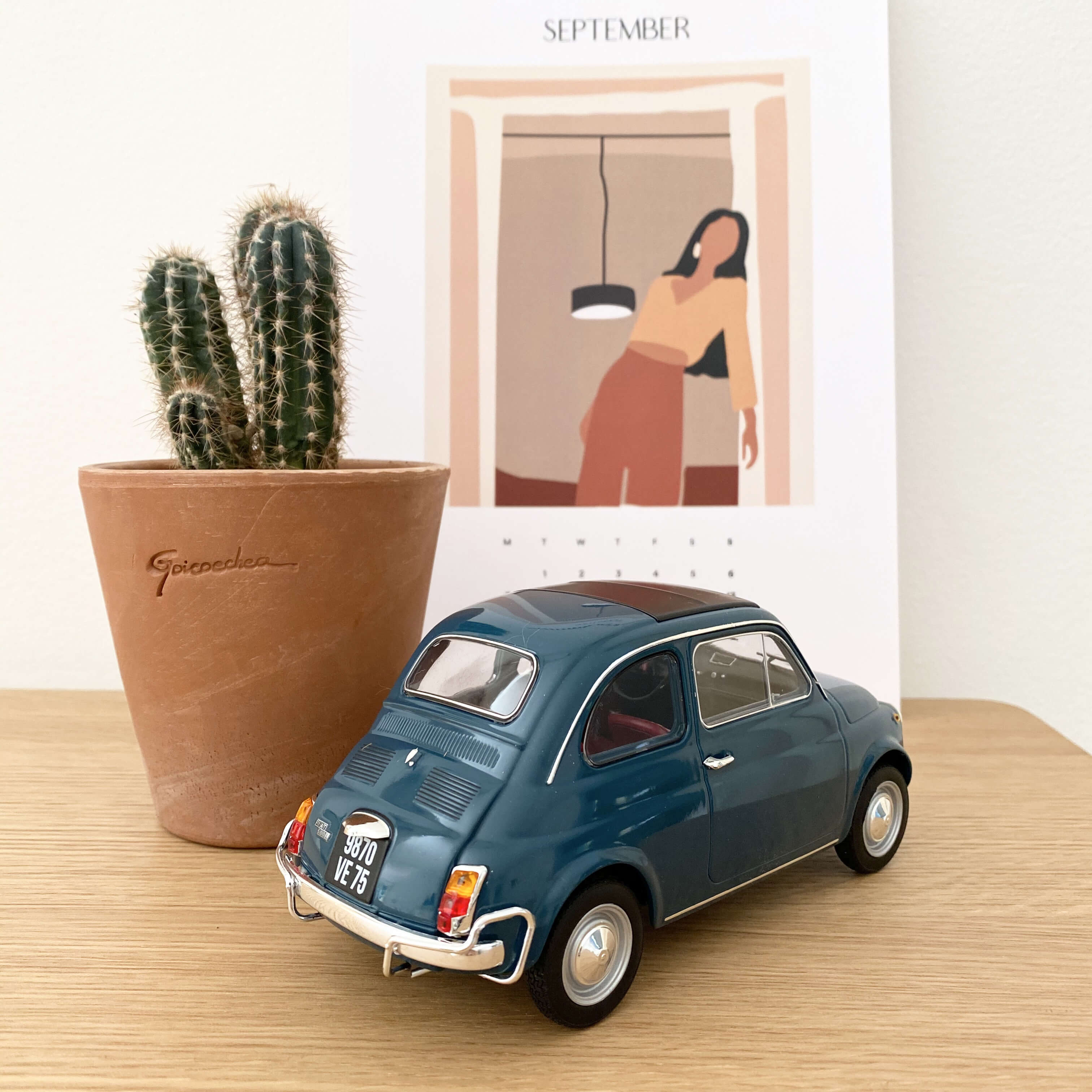 Fiat 500 L 1968 Bleu 1/18 - Image 5