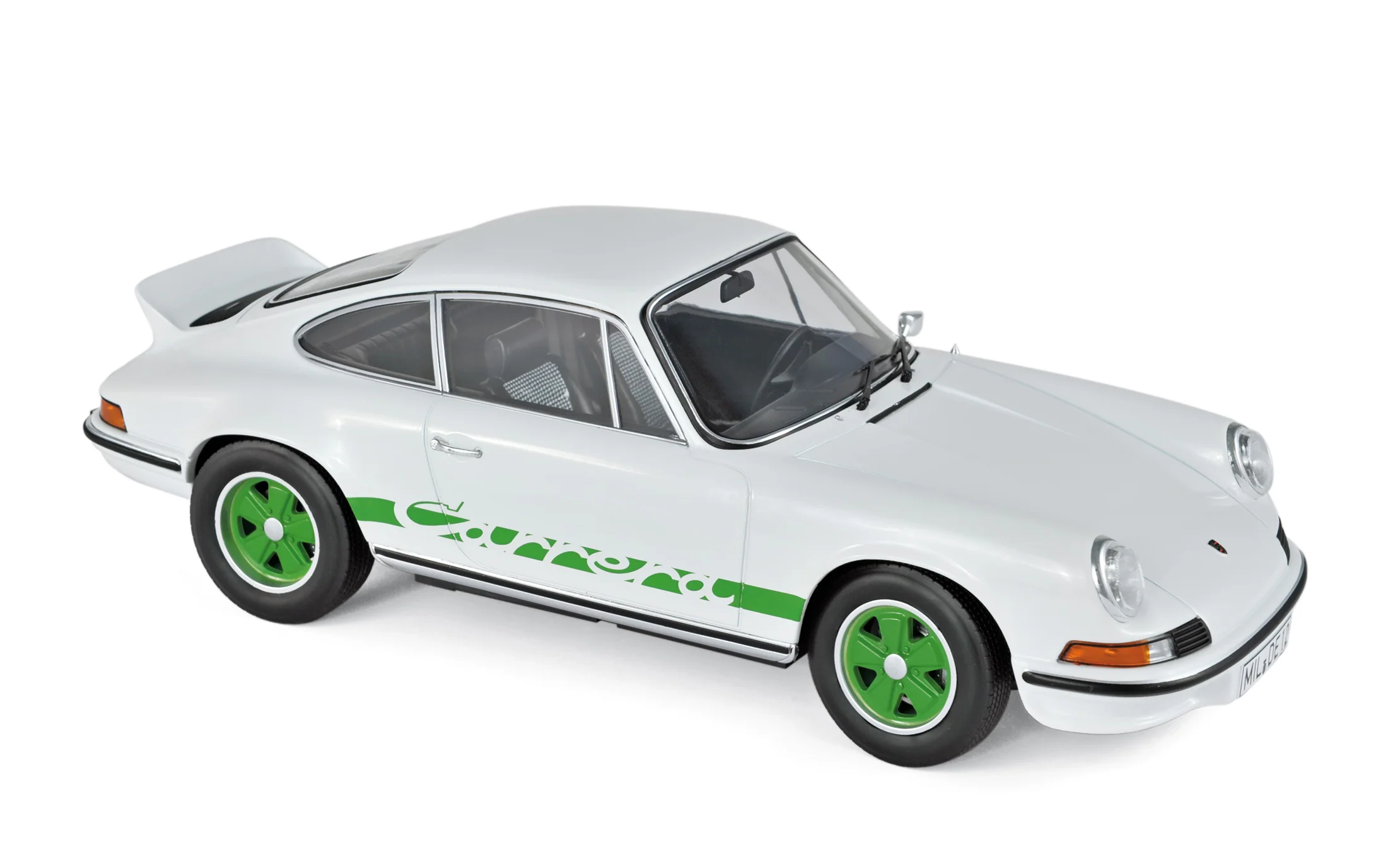 Porsche 911 RS 1973 Blanc et vert déco 1/18
