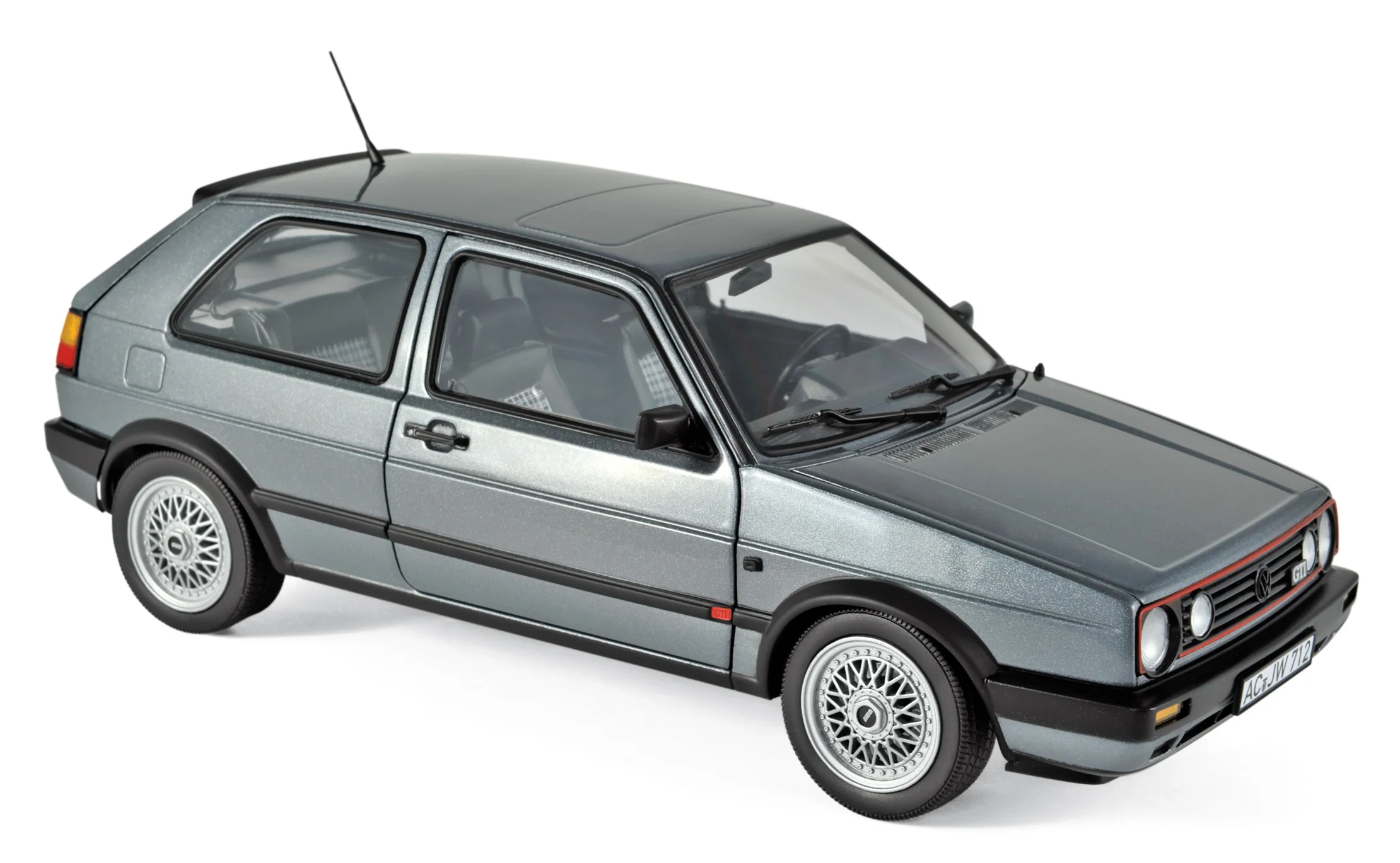 VW Golf GTI 1990 Gris métallisé 1/18