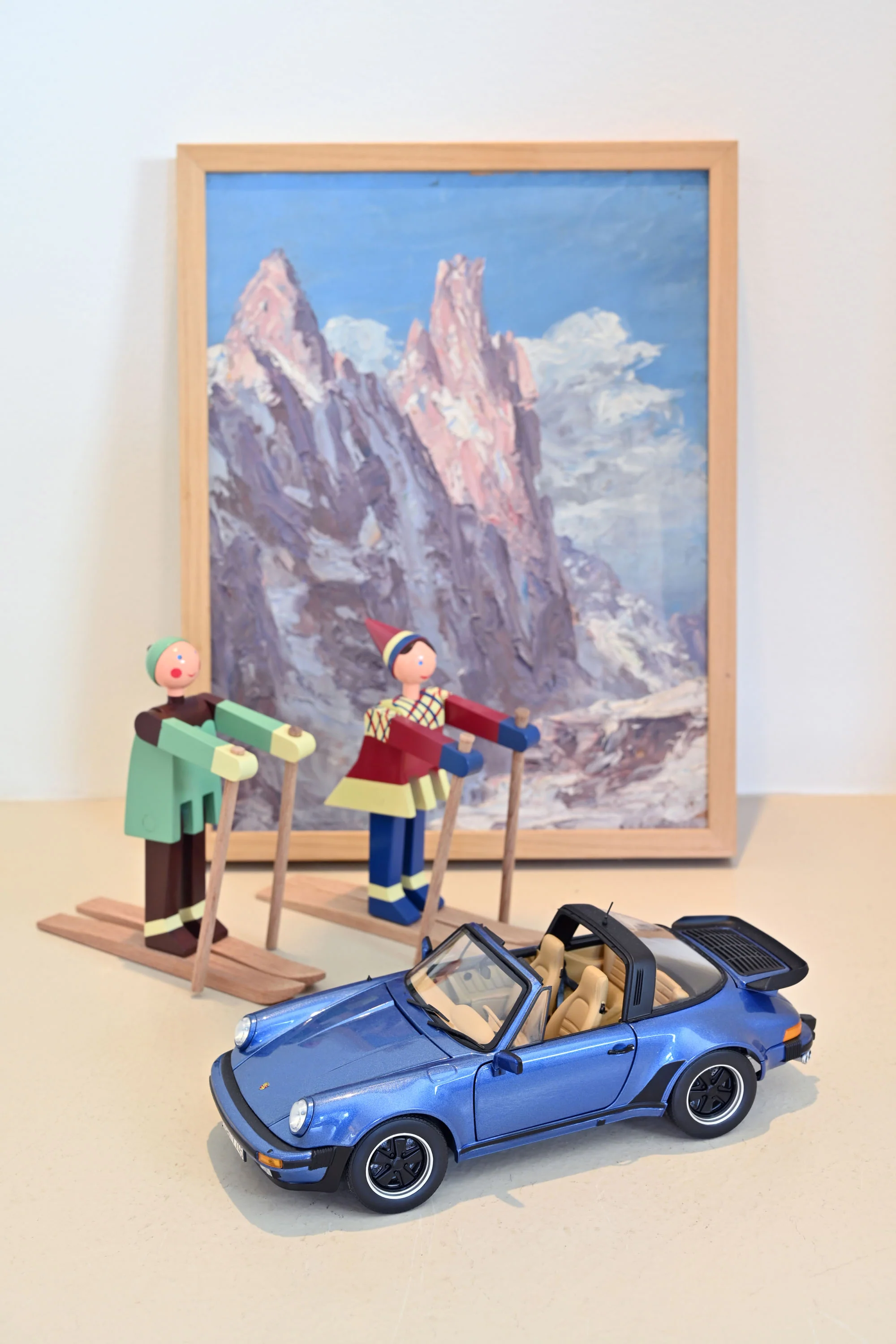 Porsche 911 Turbo Targa 1987 Bleu métallisé 1/18 - Image 3