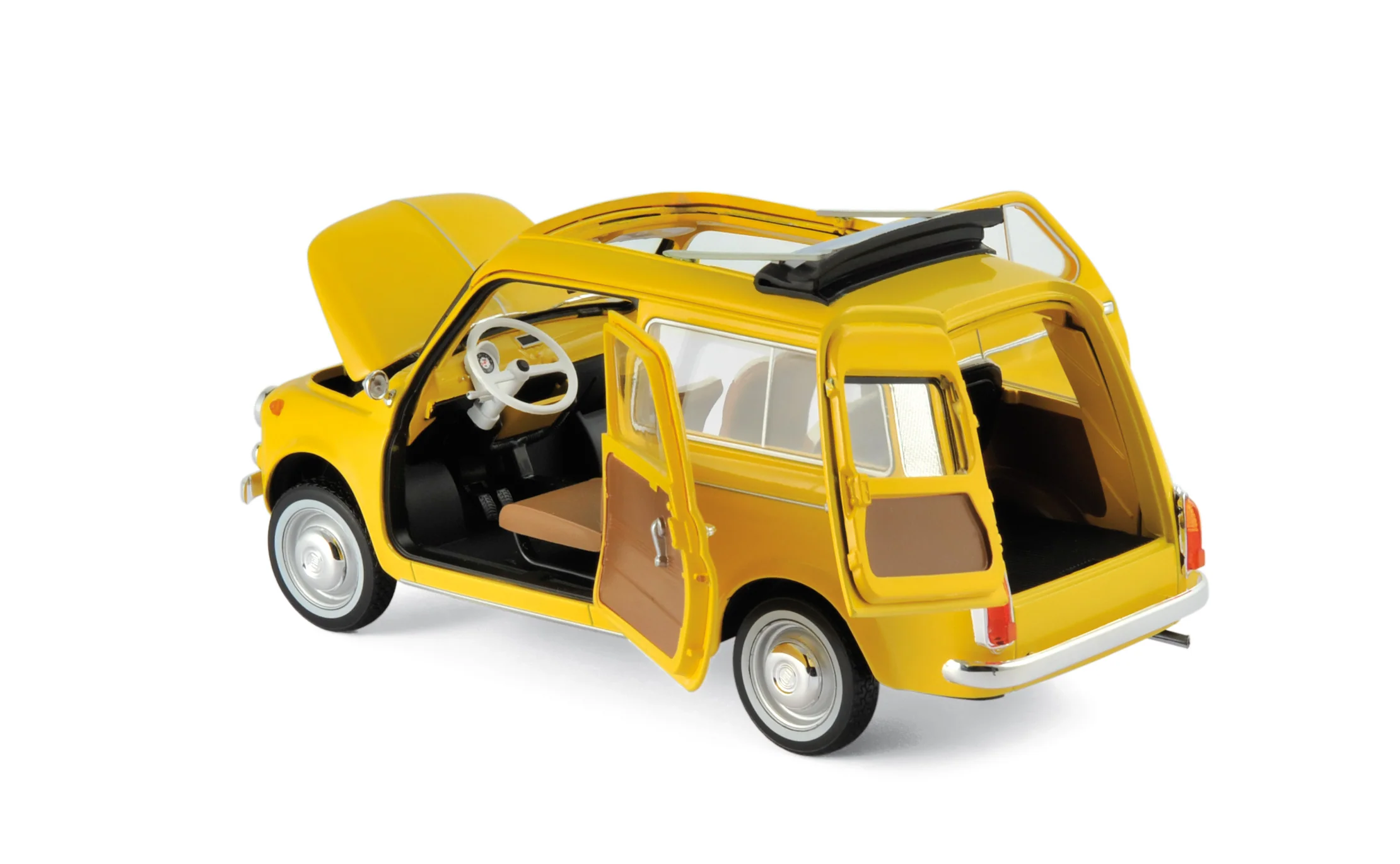 Fiat 500 Giardiniera 1968 Jaune Positano 1/18 - Image 2