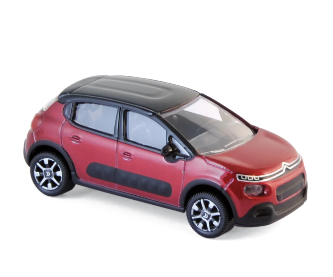 Citroën C3 2016 Rouge et Noir 1/64