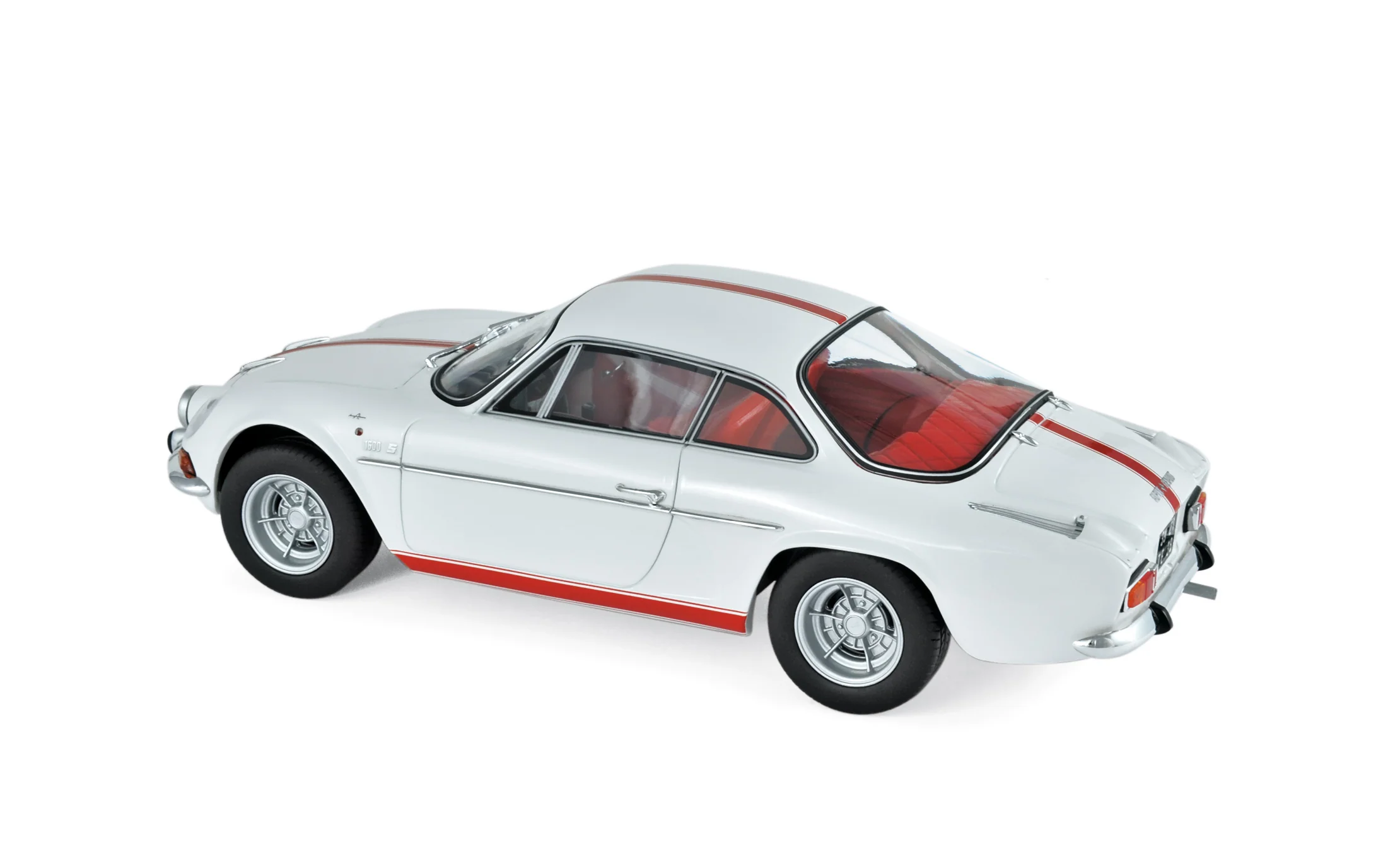 Alpine A110 1600S 1971 Blanc avec déco rouge 1/18 - Image 2