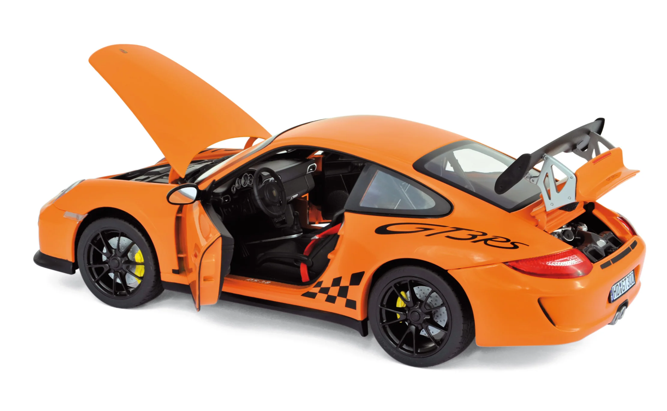 Porsche 911 GT3 RS 2009 Orange 1/18 - Image 2