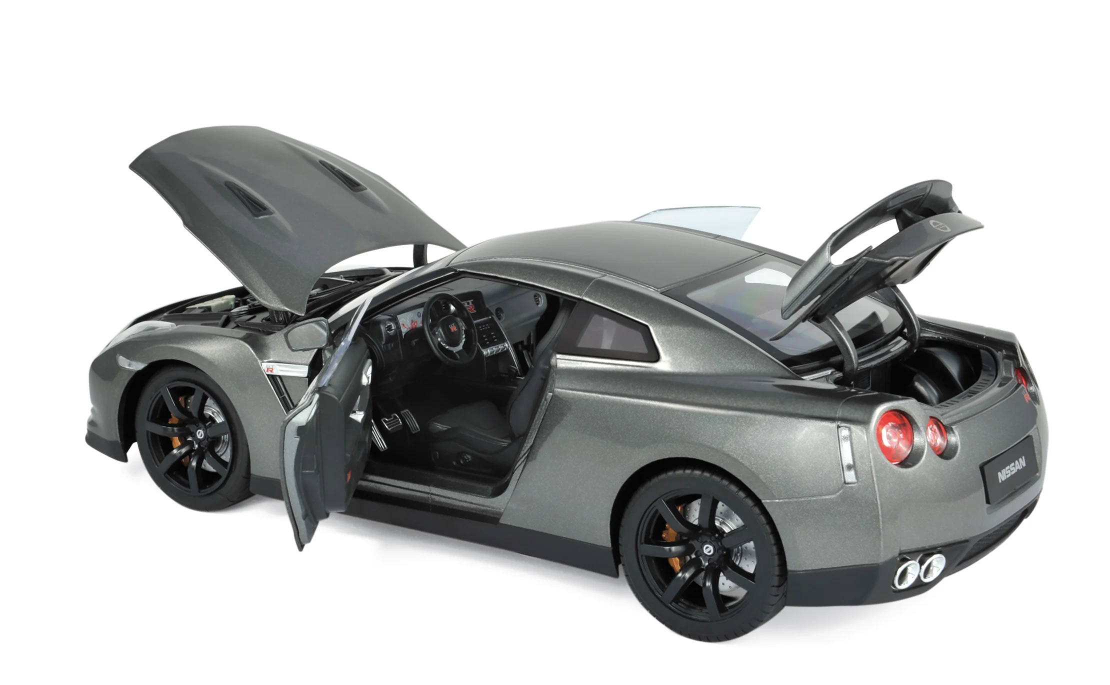 Nissan GTR R-35 2008 Gris foncé métallisé 1/18 - Image 2