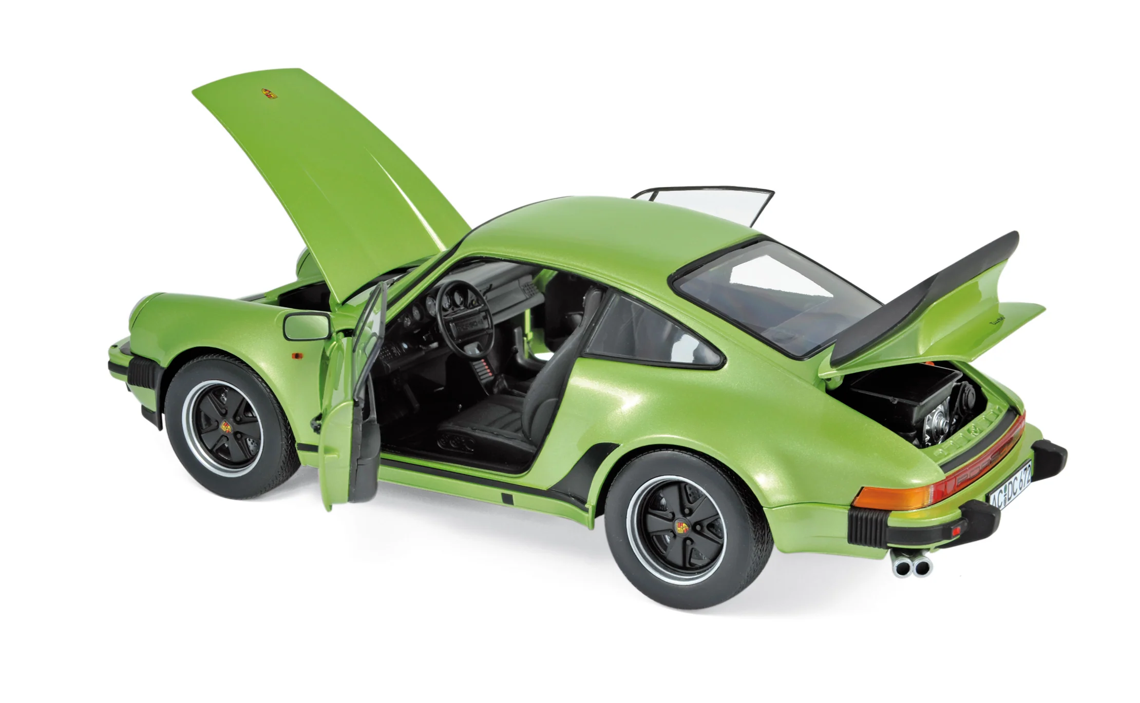 Porsche 911 Turbo 1978 vert argenté métallisé 1/18 - Image 2