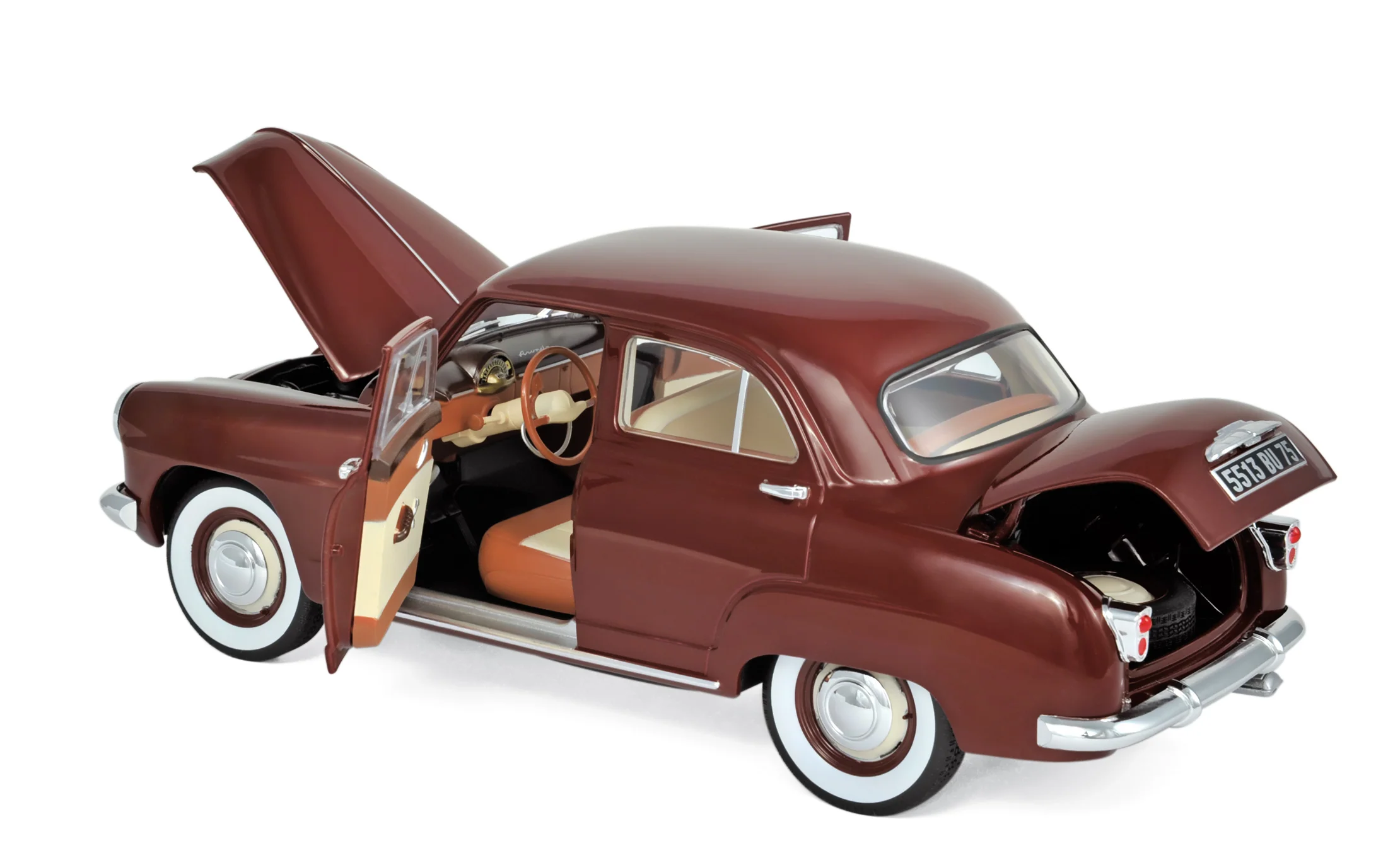 Simca 9 Aronde 1953 - Rouge Amarante 1/18 - Image 2