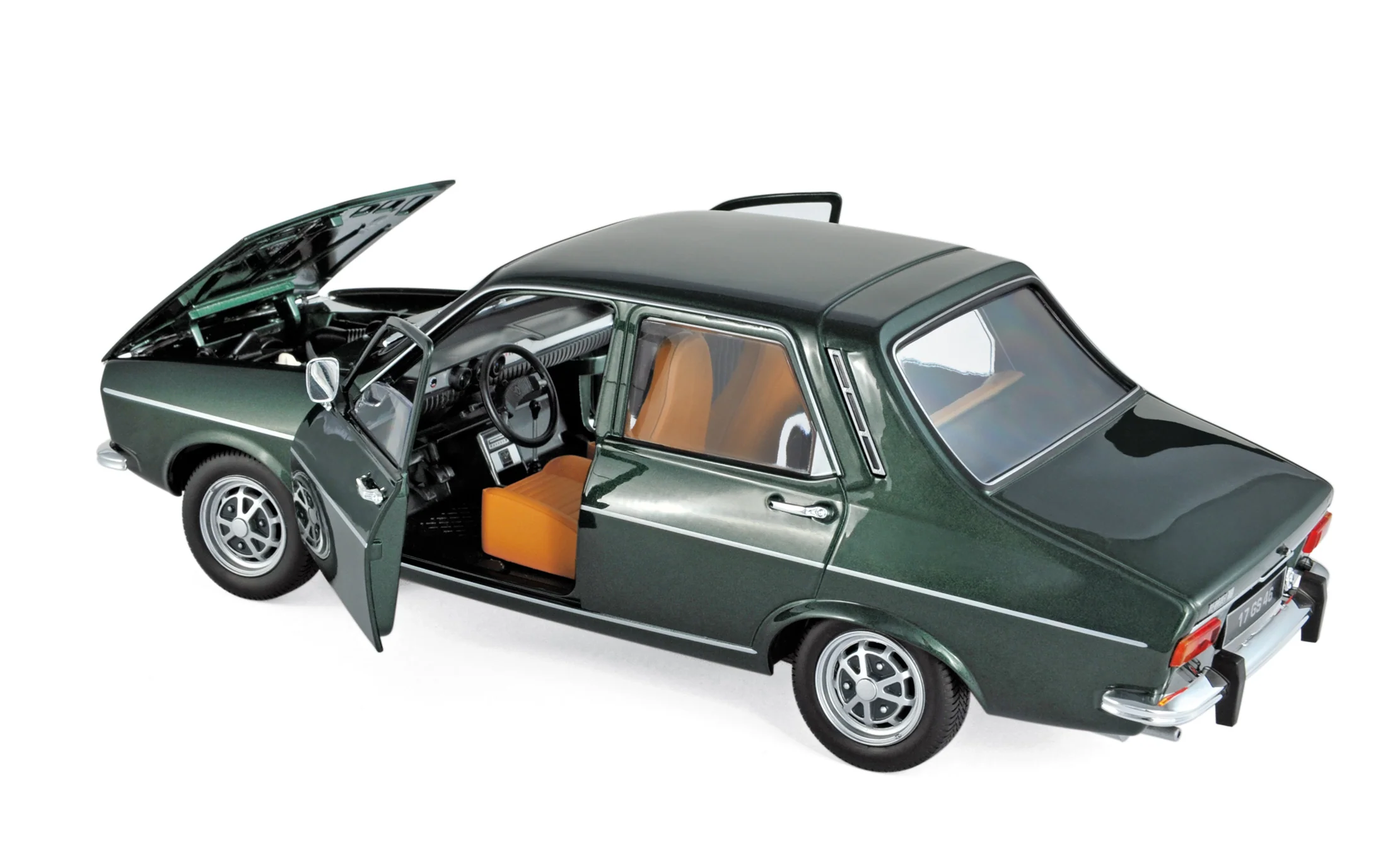 Renault 12 TS 1973 Vert foncé métallisé 1/18ème - 100pcs - Image 2
