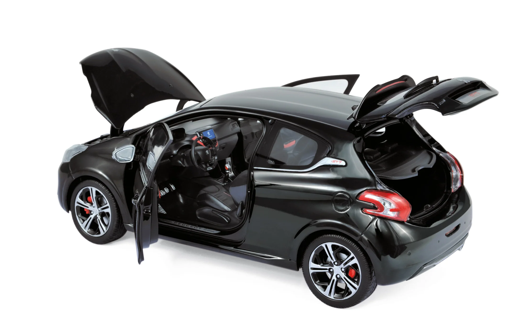 Peugeot 208 GTi 2013 Noir Perla Nera 1/18 - Image 2