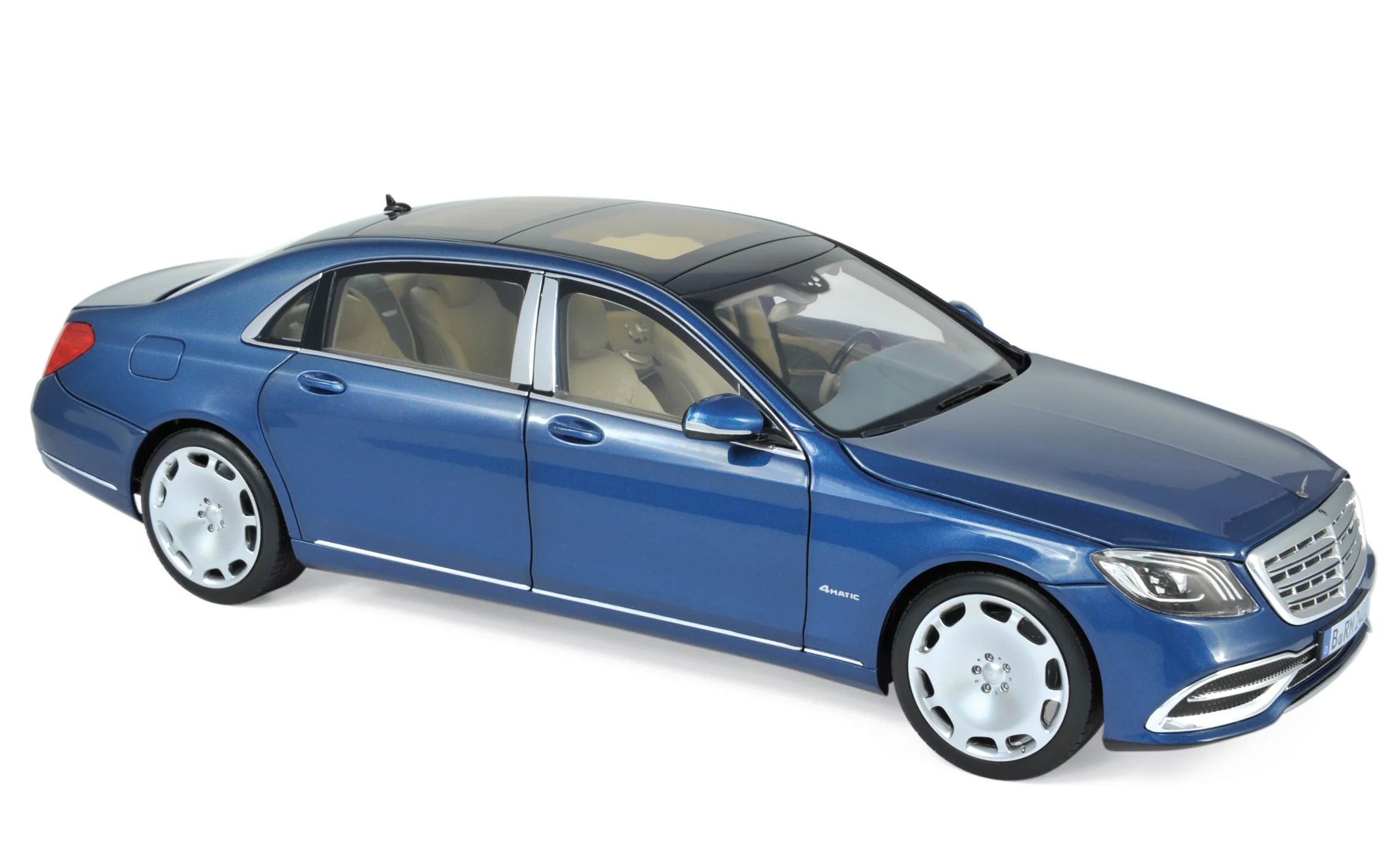 Mercedes-Maybach S 650 2018 Bleu métallisé 1/18
