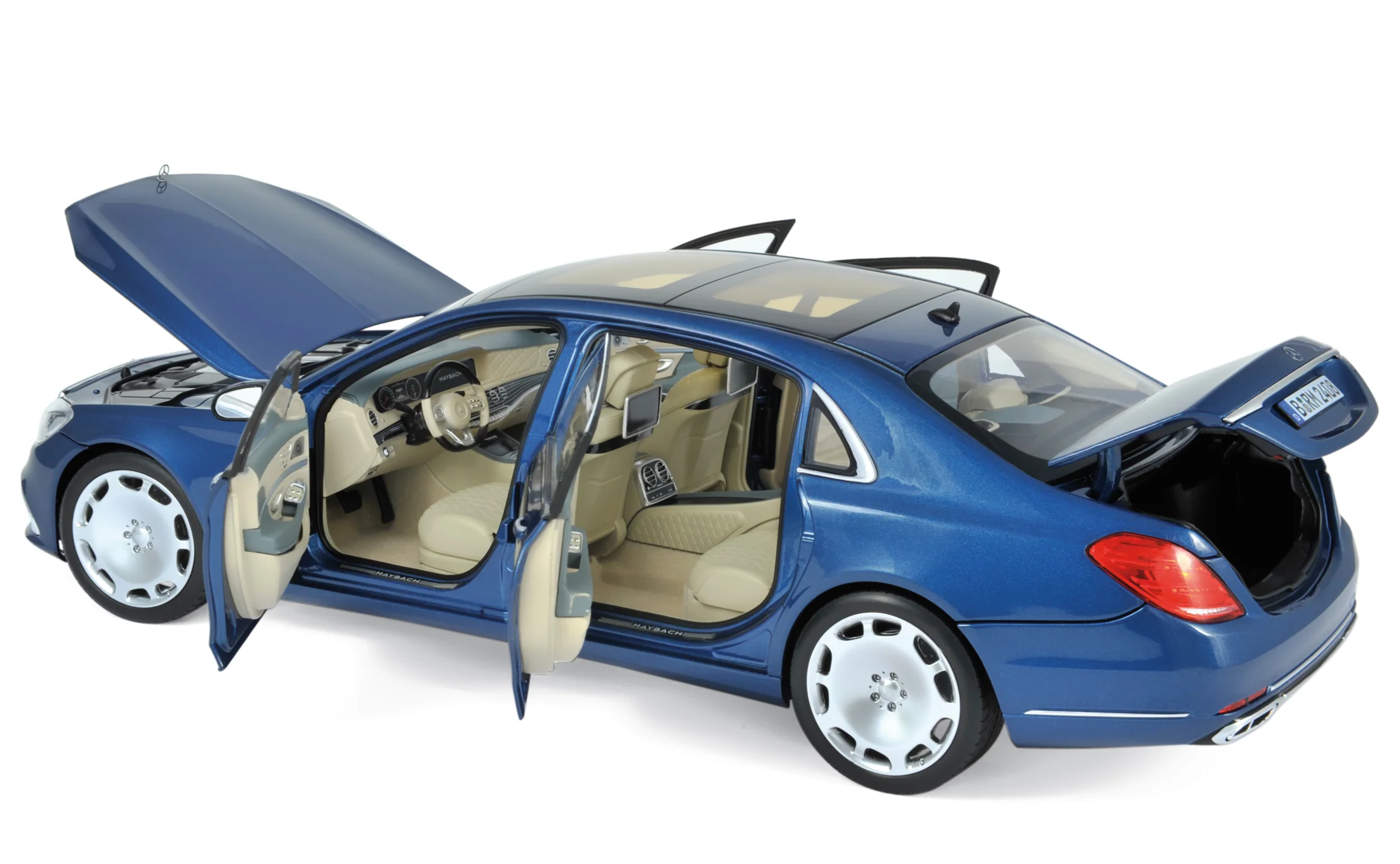 Mercedes-Maybach S 650 2018 Bleu métallisé 1/18 - Image 2