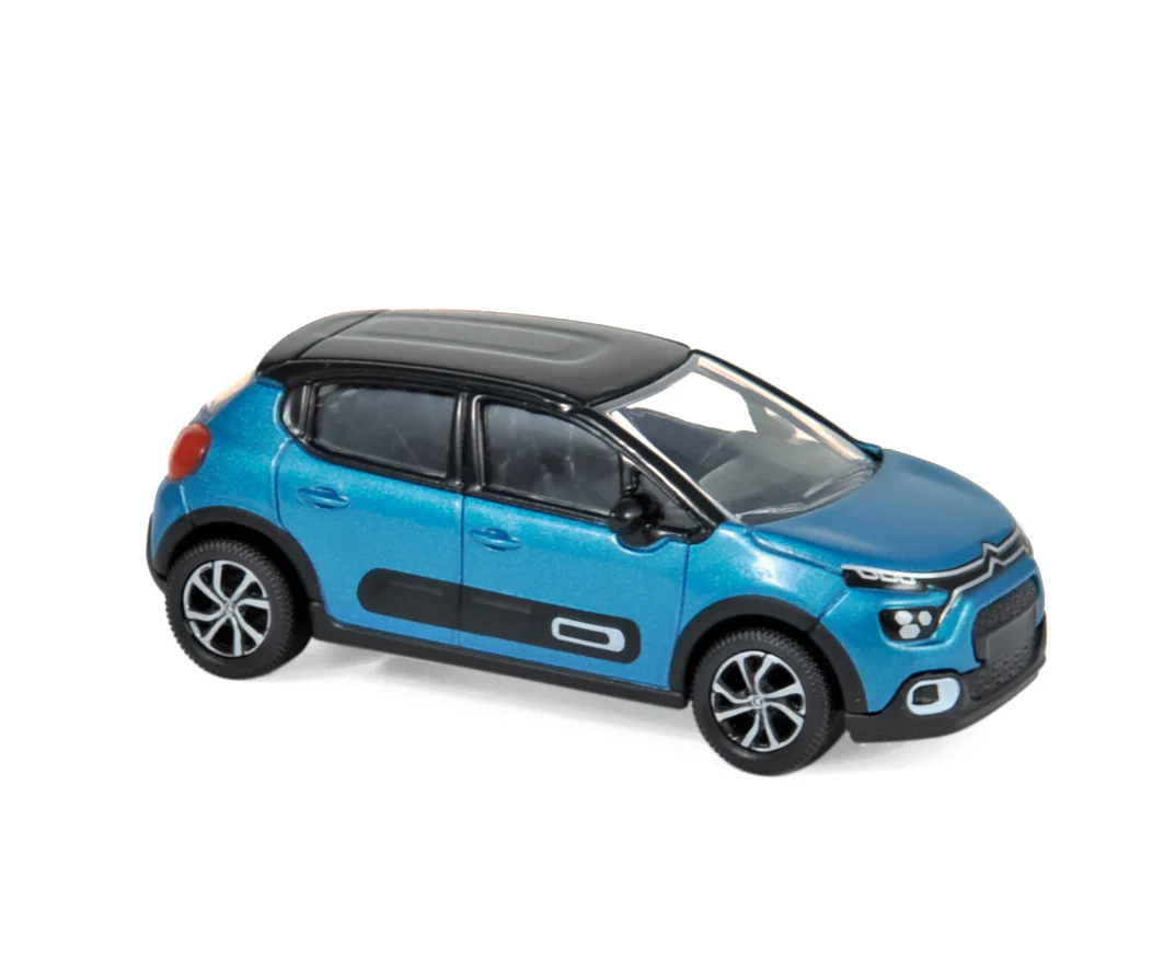 Citroën C3 2020 Bleu et Noir 1/64