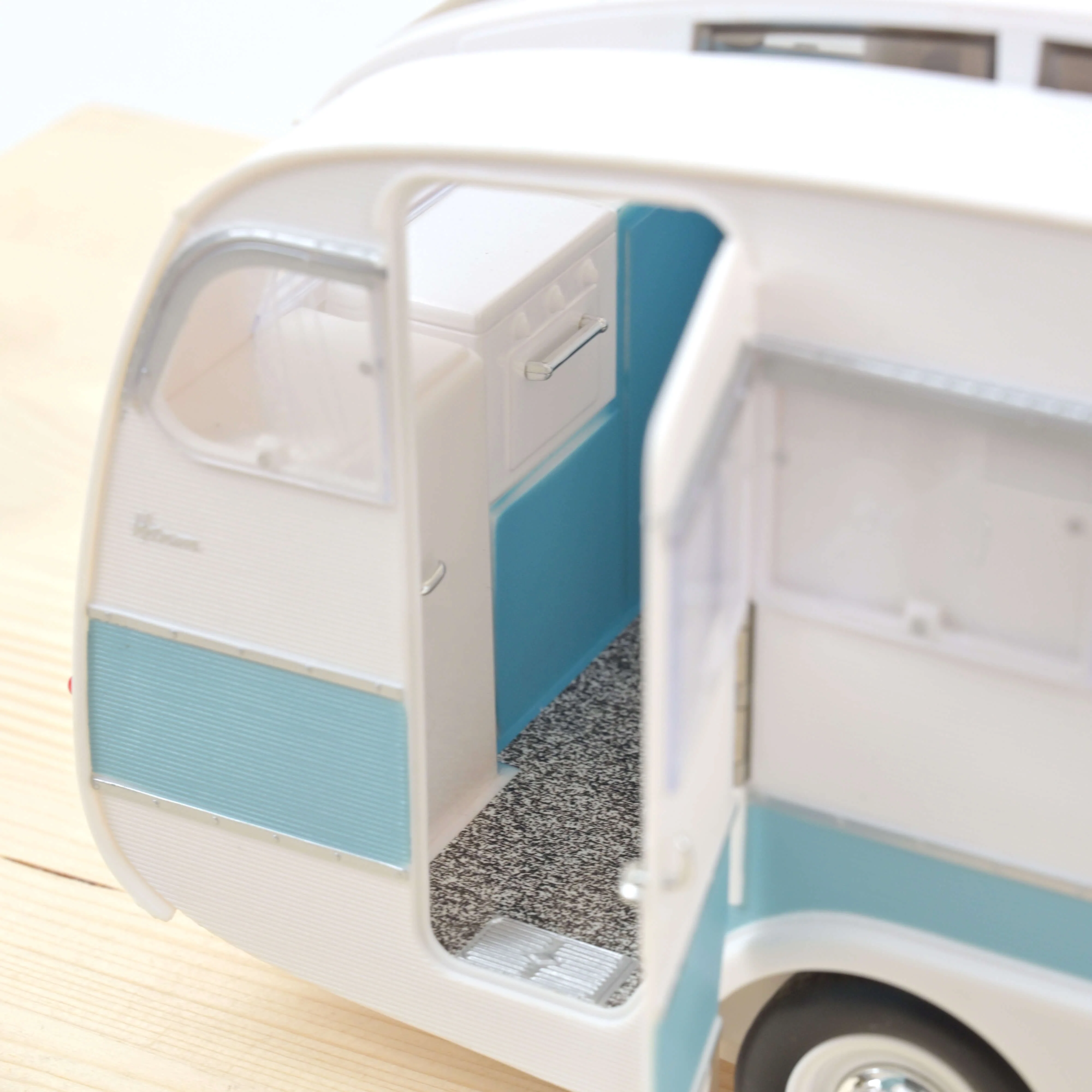 Citroën DS 19 1959 Nuage Bleu et Violet + Caravane Hénon 1/18 - Image 4