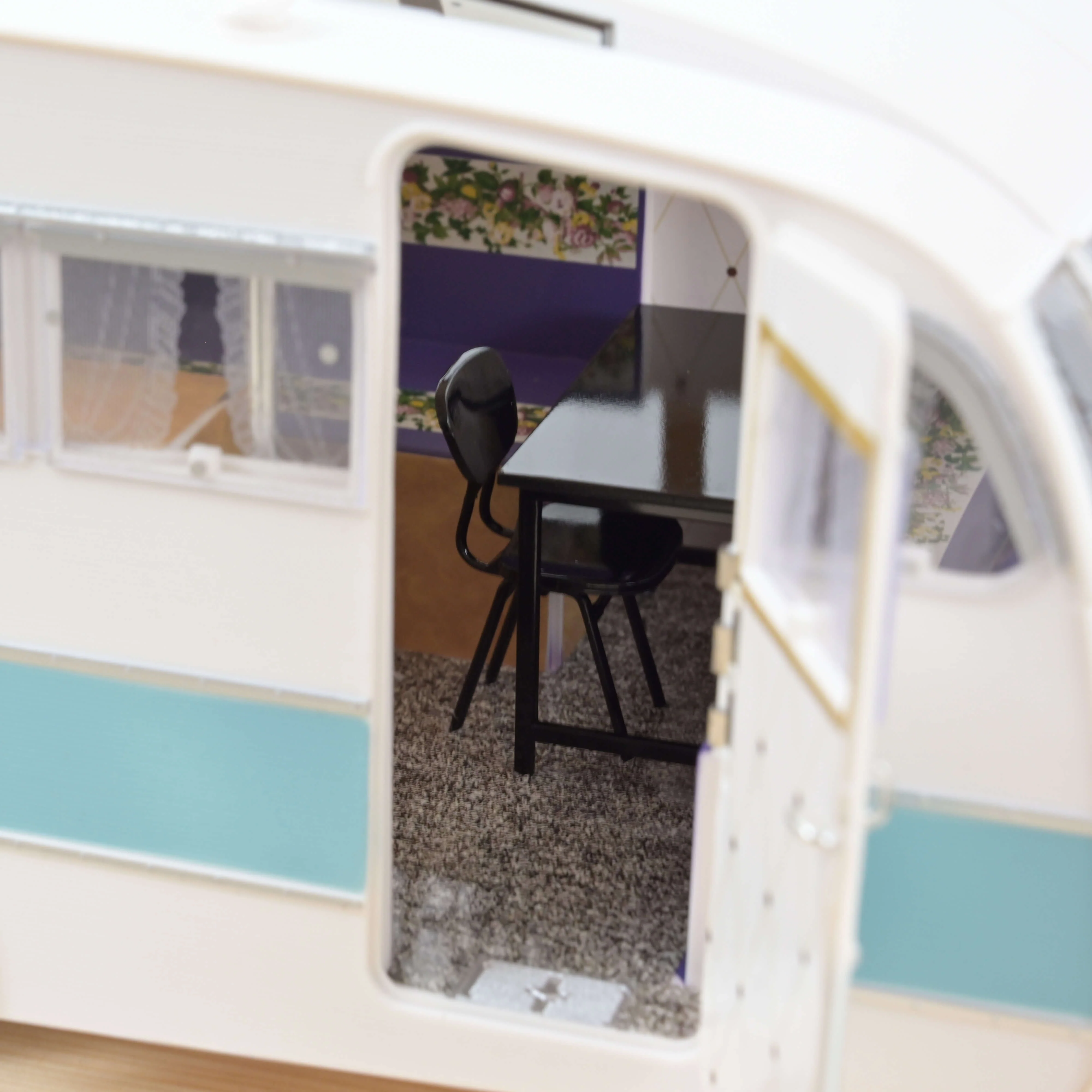 Citroën DS 19 1959 Nuage Bleu et Violet + Caravane Hénon 1/18 - Image 5
