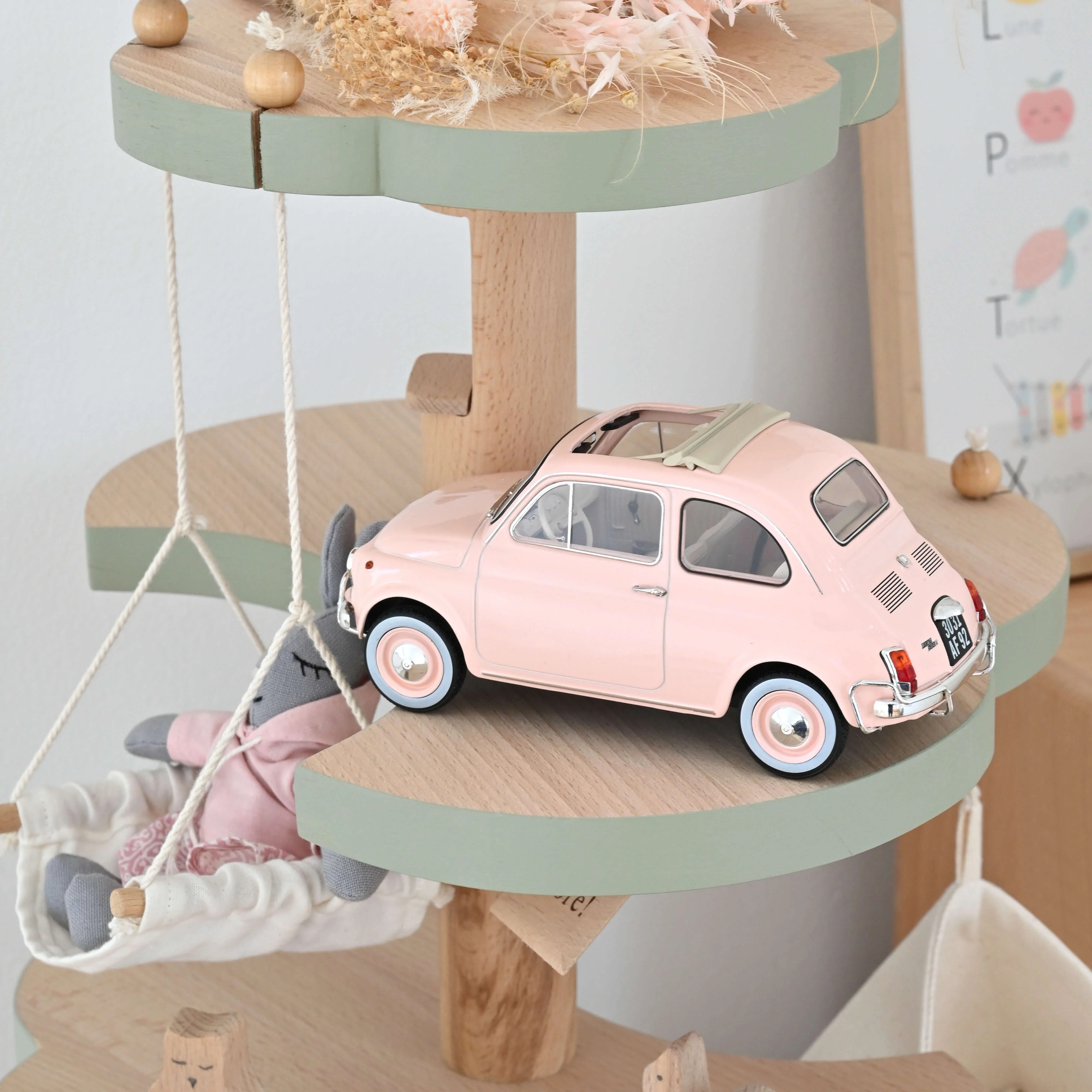 Fiat 500 L 1968 Rose cadeau de naissance  1/18 - Image 3