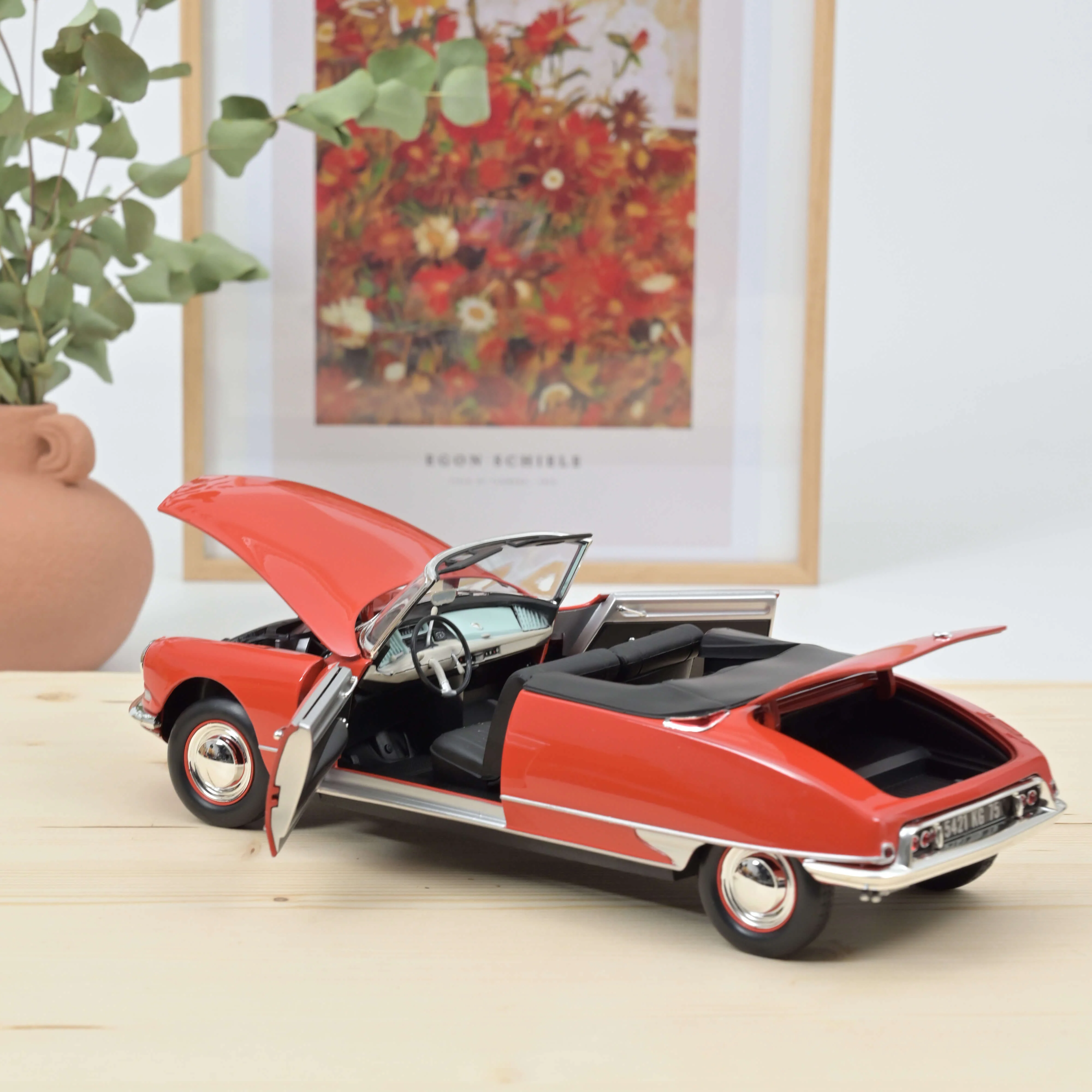 Citroën DS 19 Cabriolet 1961 Rouge Corail 1/18 - Image 4