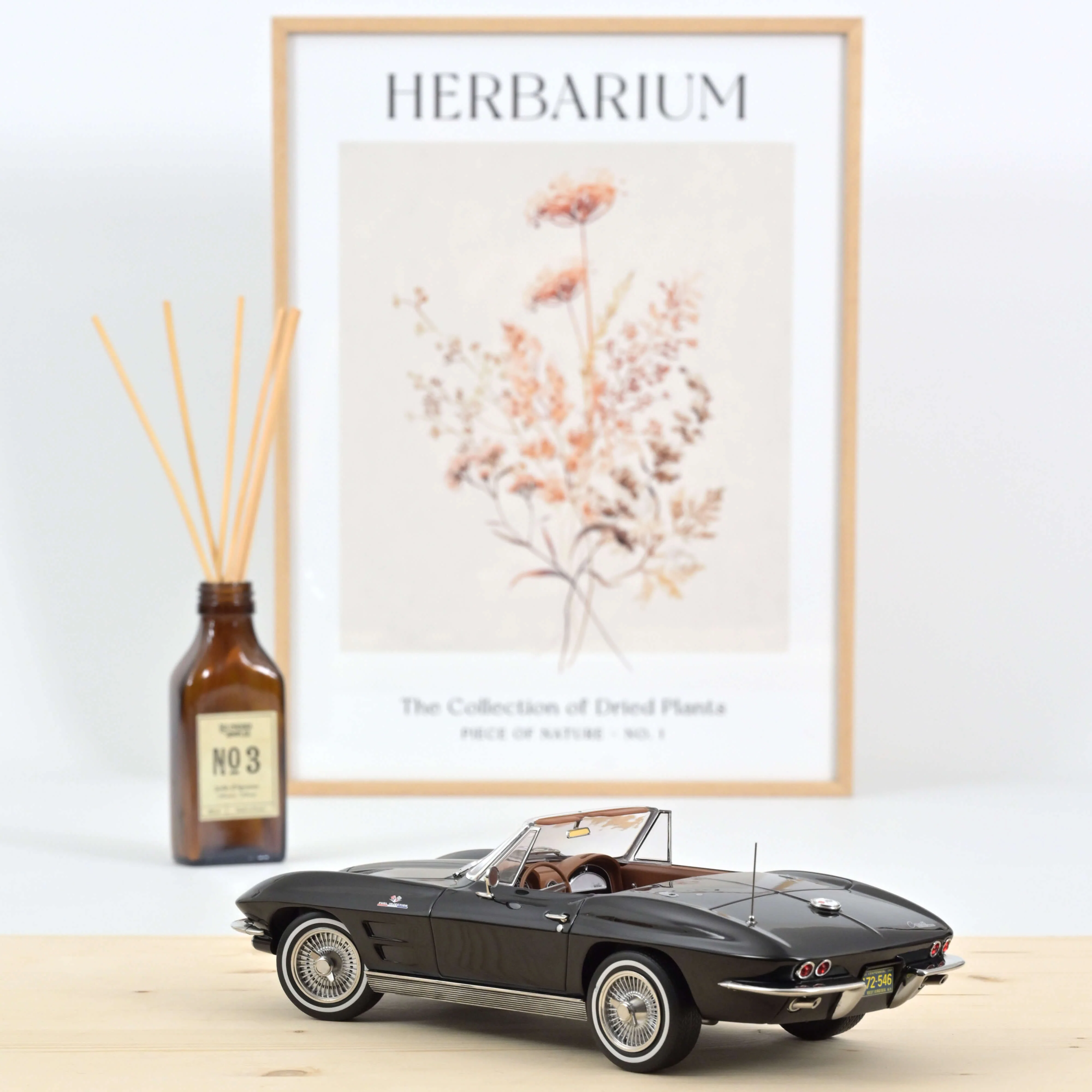 Chevrolet Corvette Sting Ray Cabriolet 1963 Noir 1/18 - Image 2