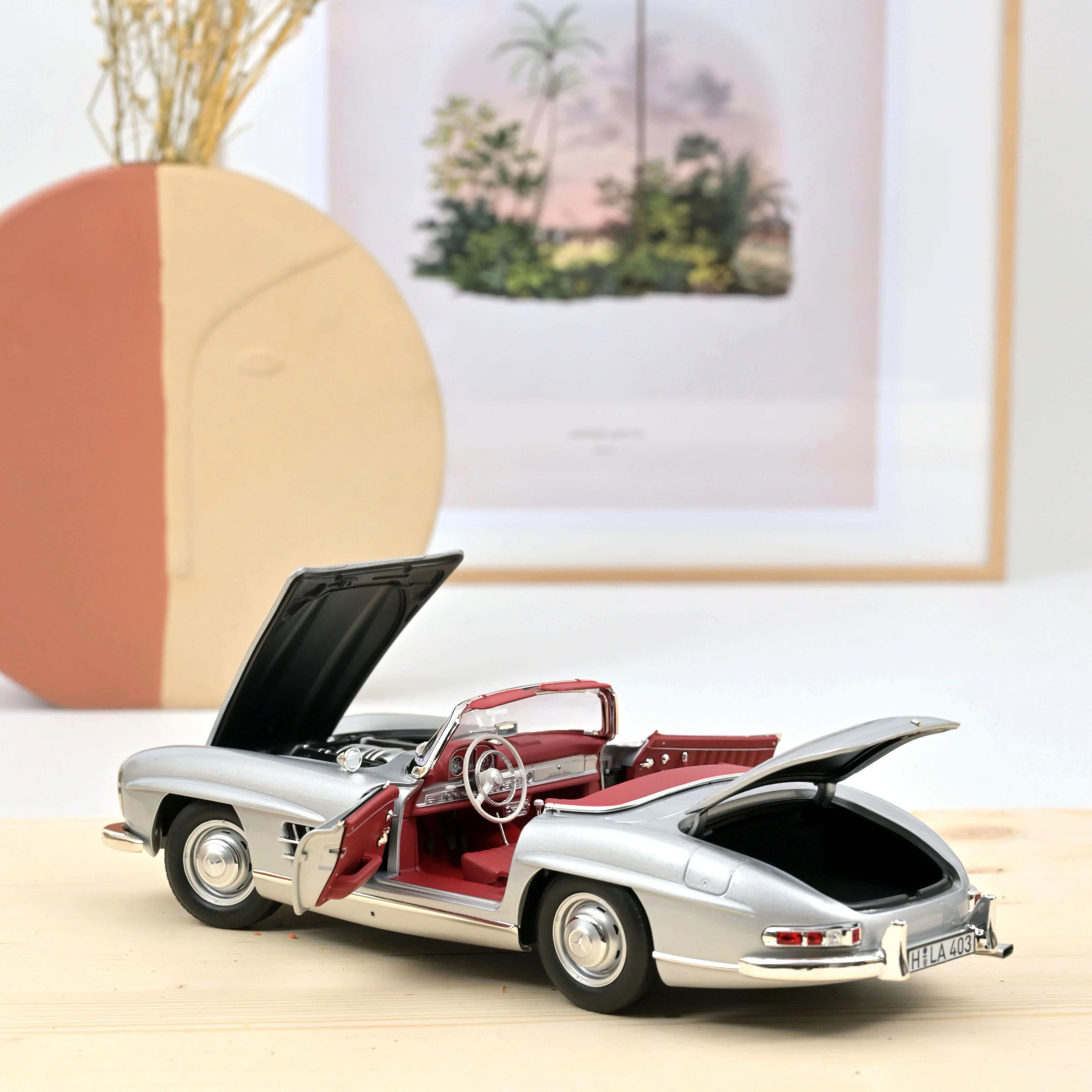 Mercedes-Benz 300 SL Roadster 1957 Argent 1/18 - Image 3