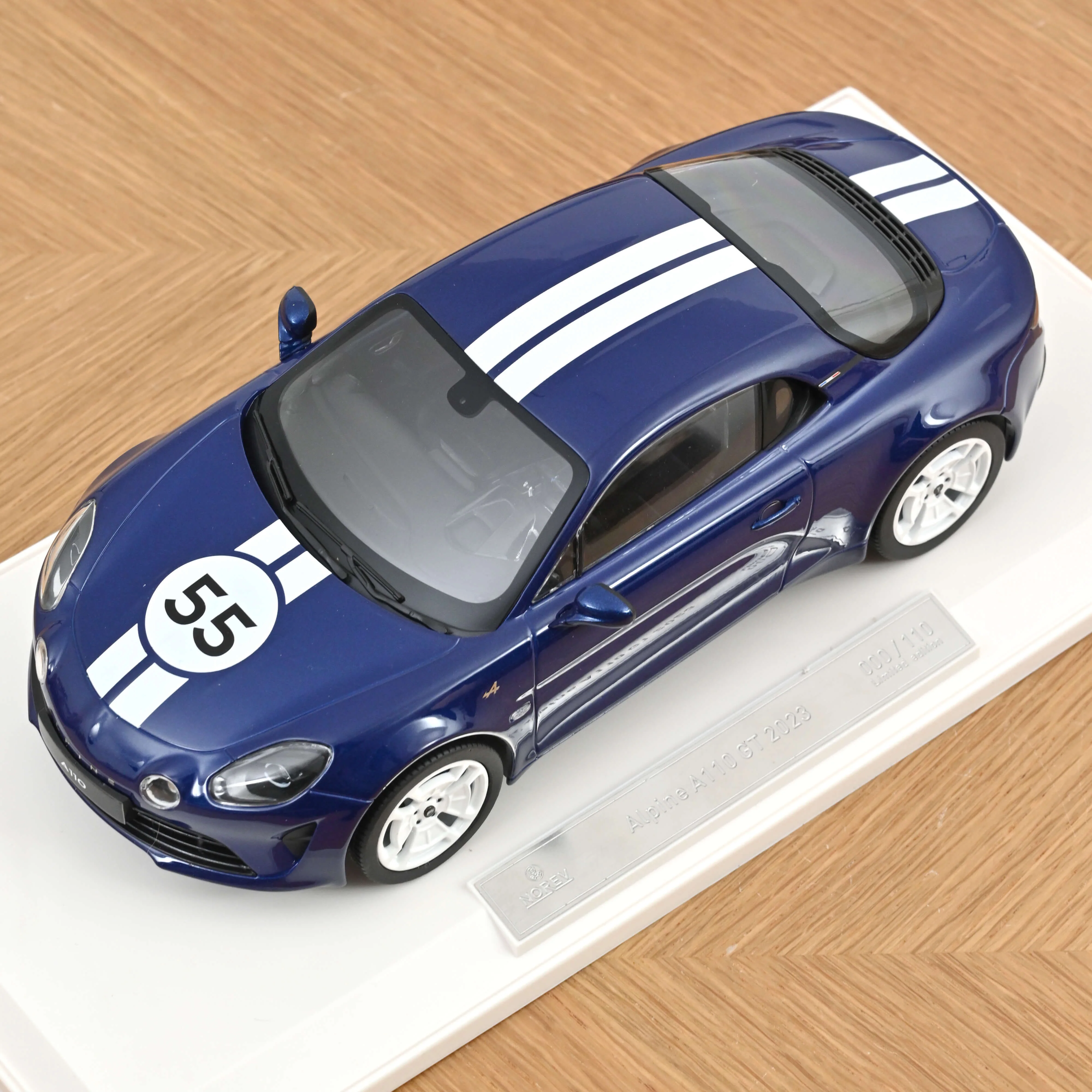 Alpine A110 GT Racing Heritage 2023 Bleu Abysse 1/18 - 110pcs - Image 4