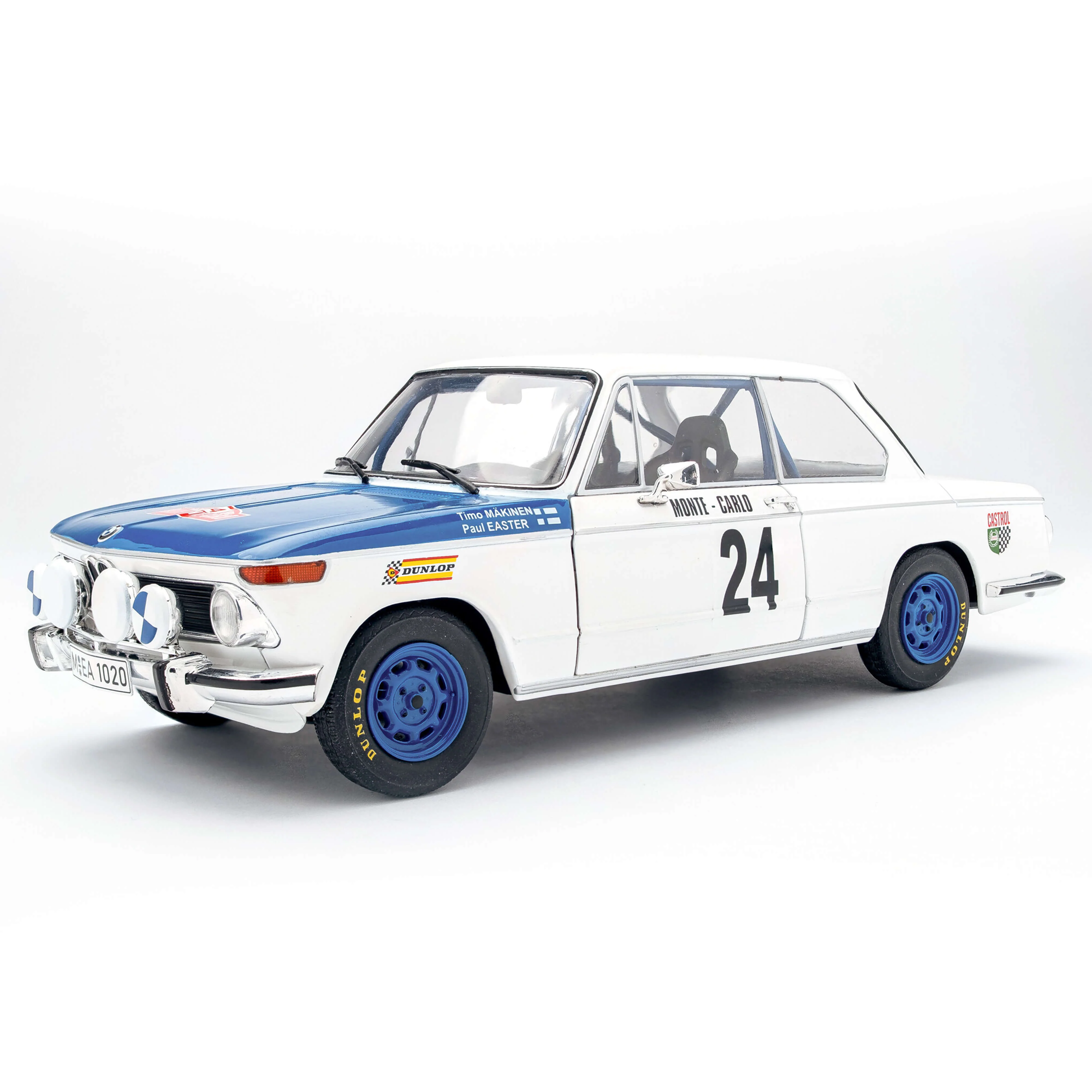 BMW TII White #24 T.Makinen/P.Easter Rallye Monte-Carlo 1969 1/18