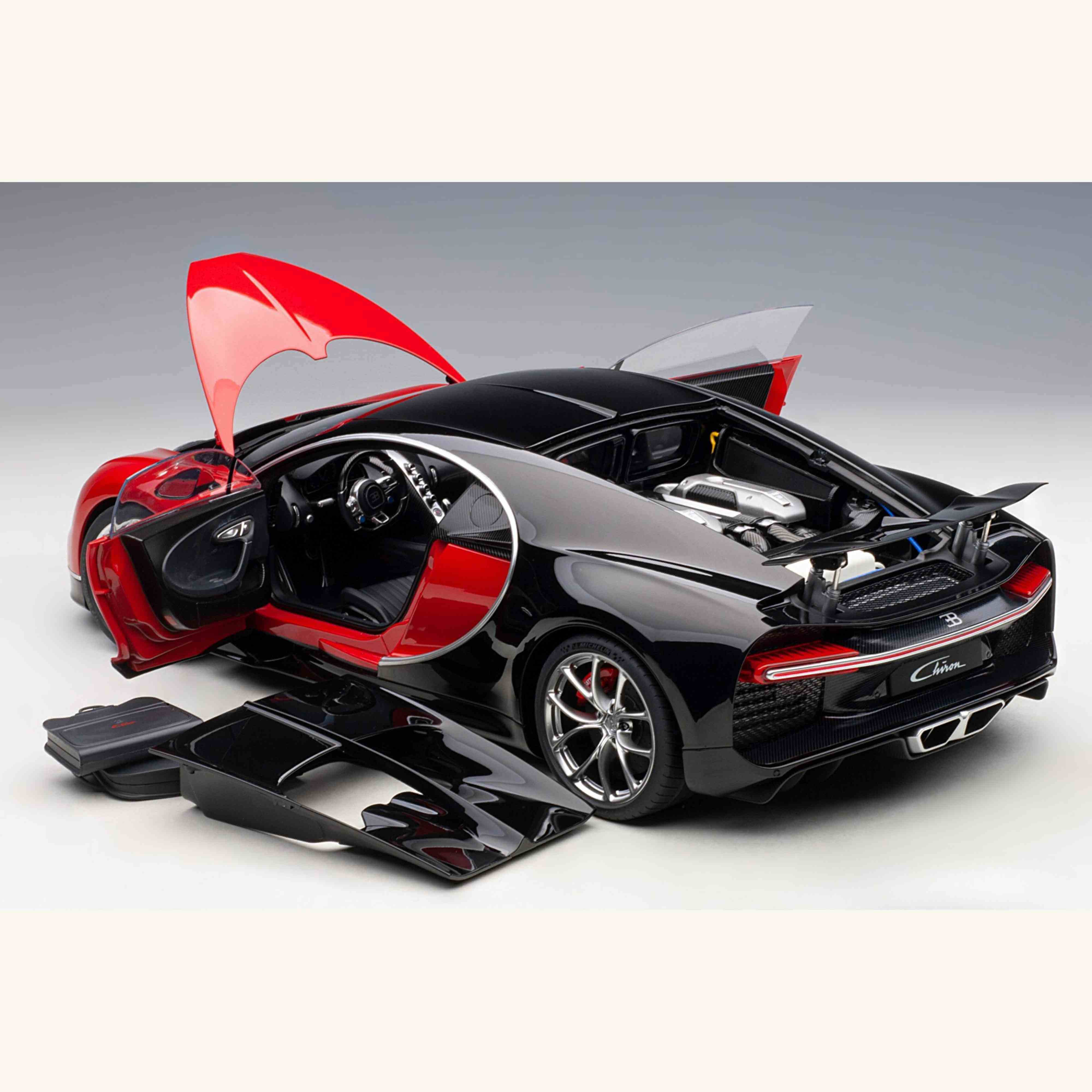Bugatti Chiron 2017 Rouge Italien / Noir Nocturne 1/12 - Image 10