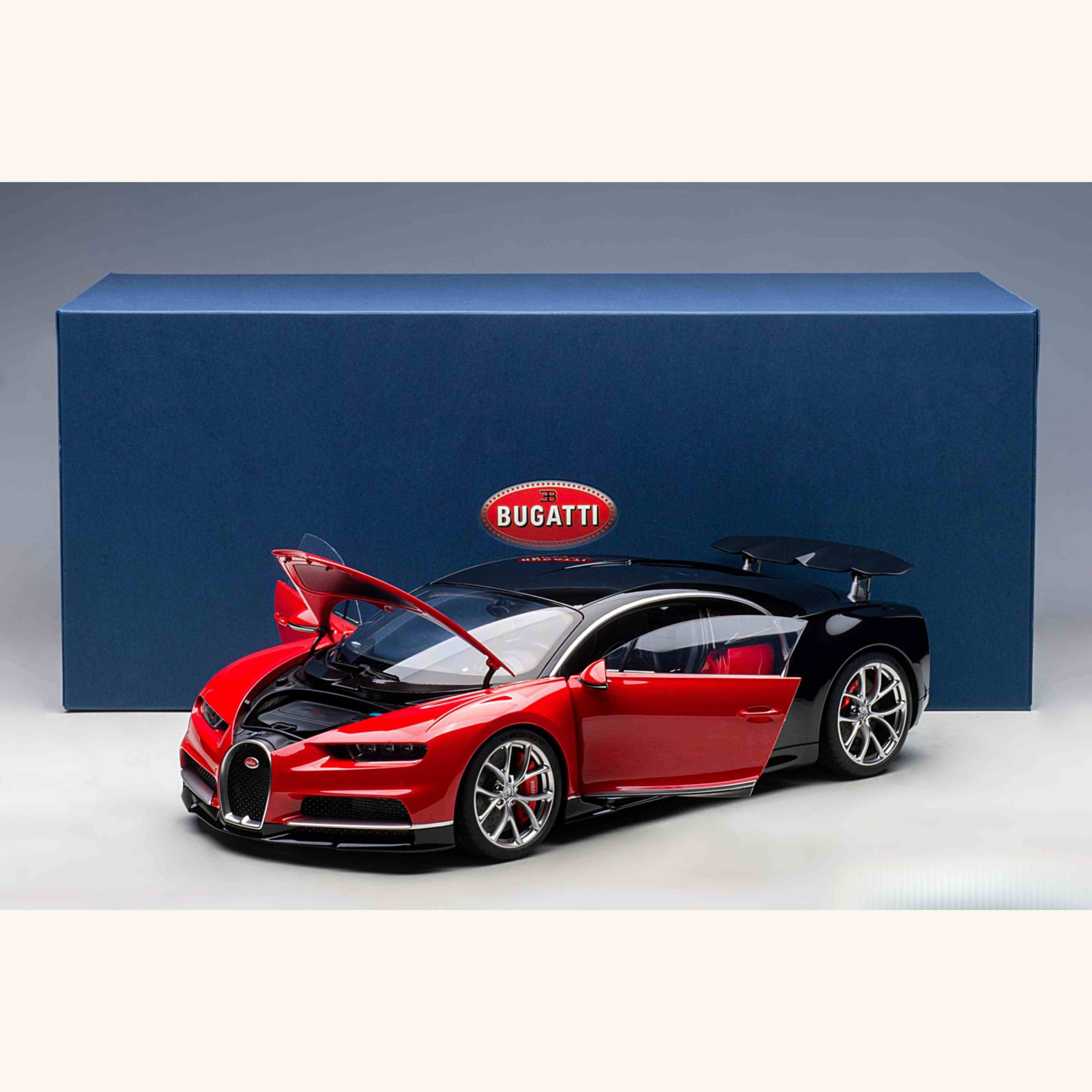 Bugatti Chiron 2017 Rouge Italien / Noir Nocturne 1/12 - Image 11