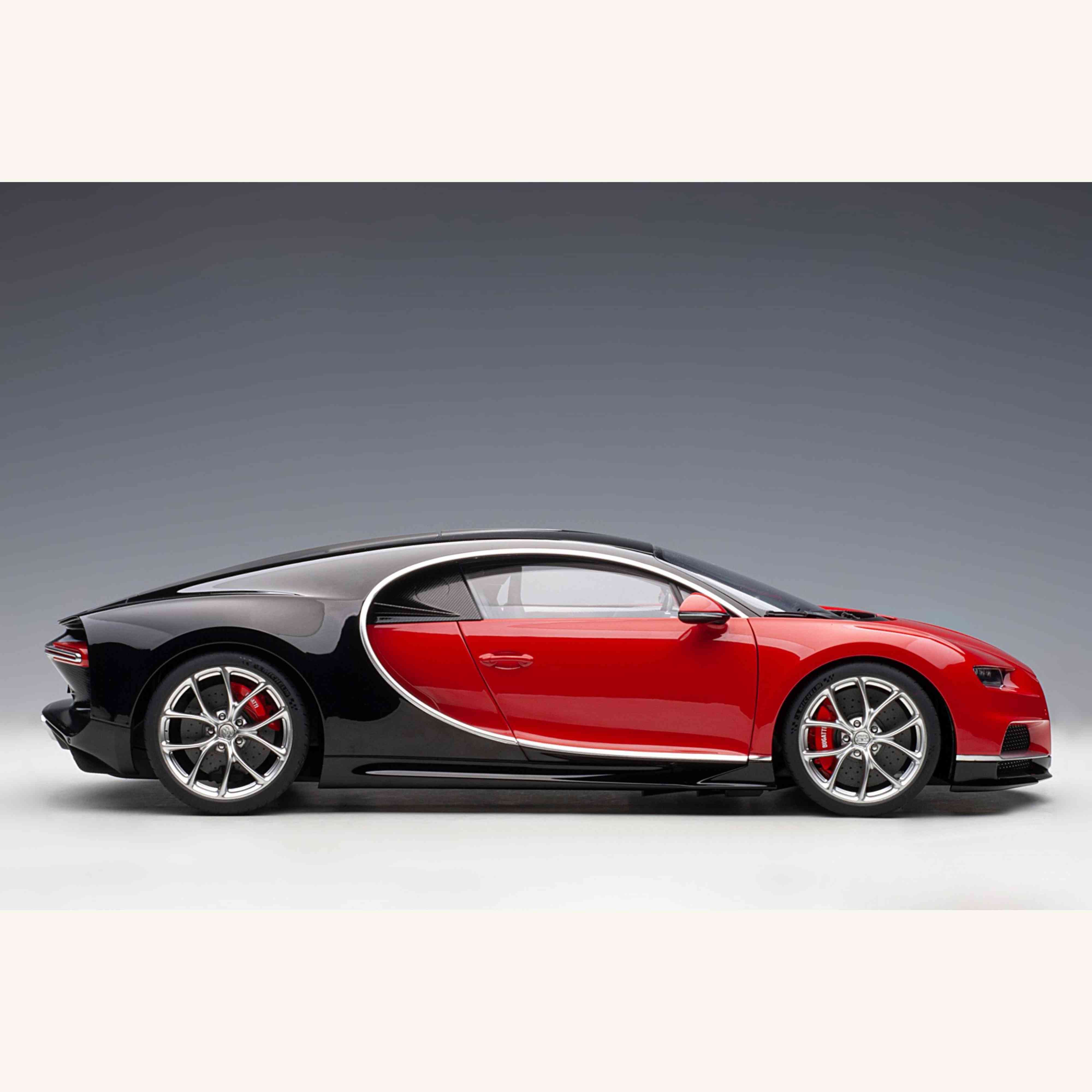 Bugatti Chiron 2017 Rouge Italien / Noir Nocturne 1/12 - Image 3