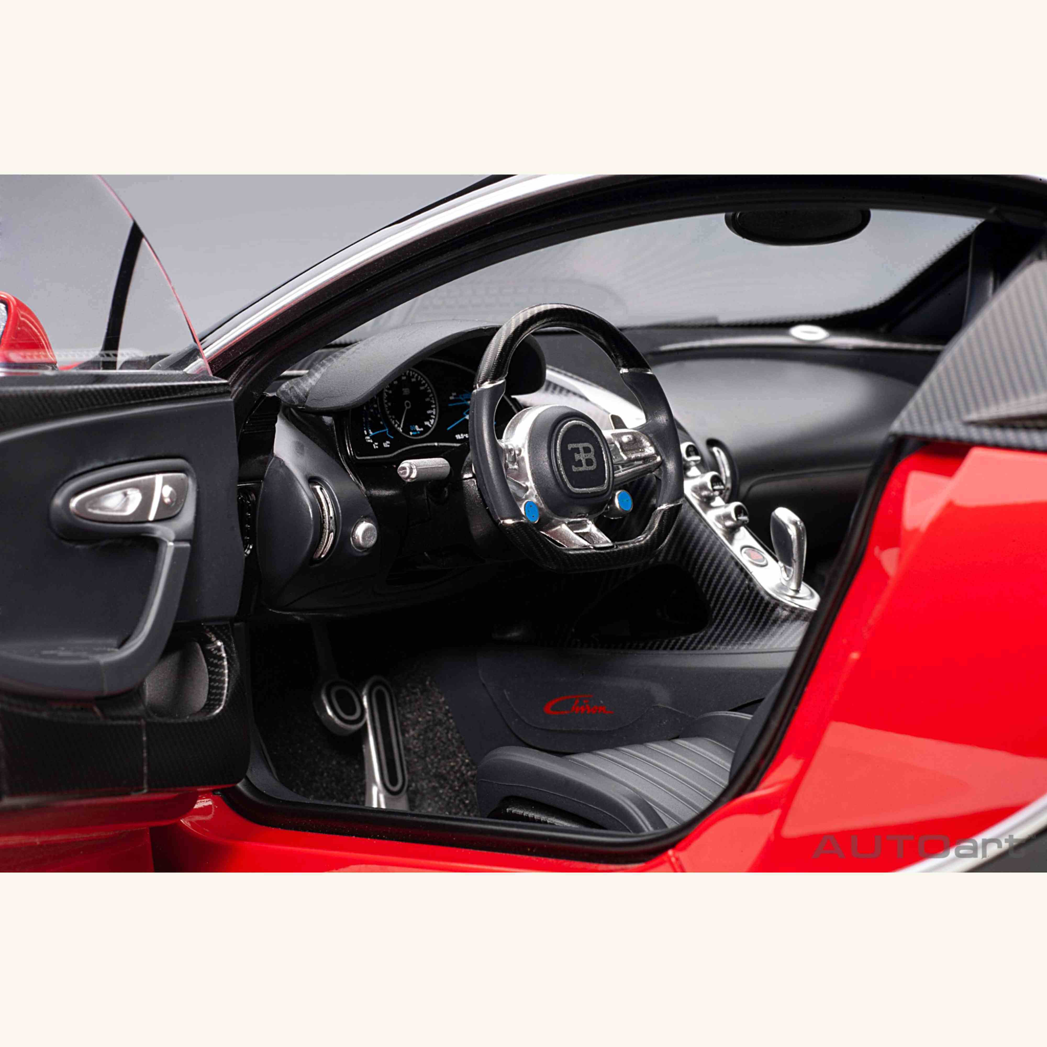 Bugatti Chiron 2017 Rouge Italien / Noir Nocturne 1/12 - Image 8