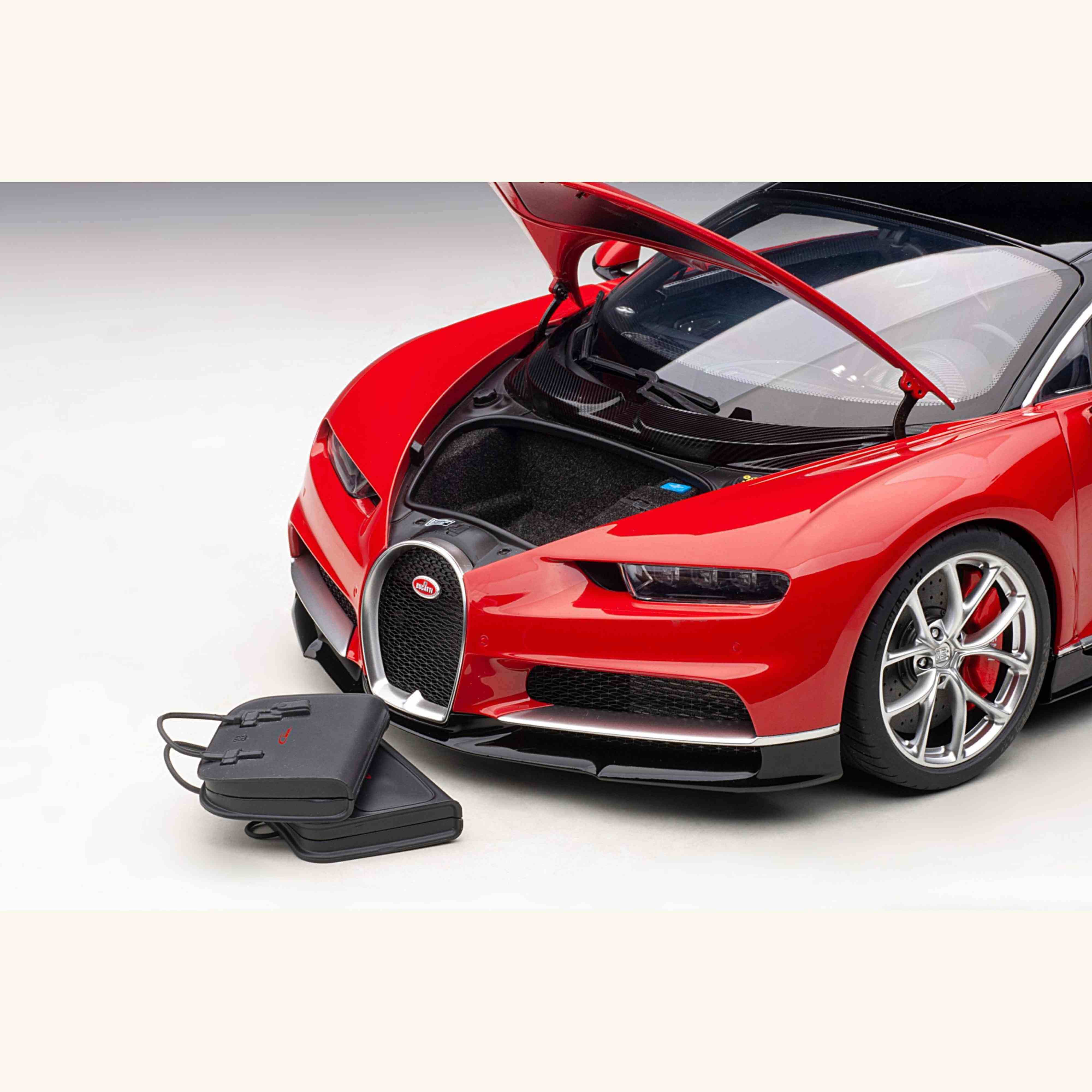 Bugatti Chiron 2017 Rouge Italien / Noir Nocturne 1/12 - Image 9