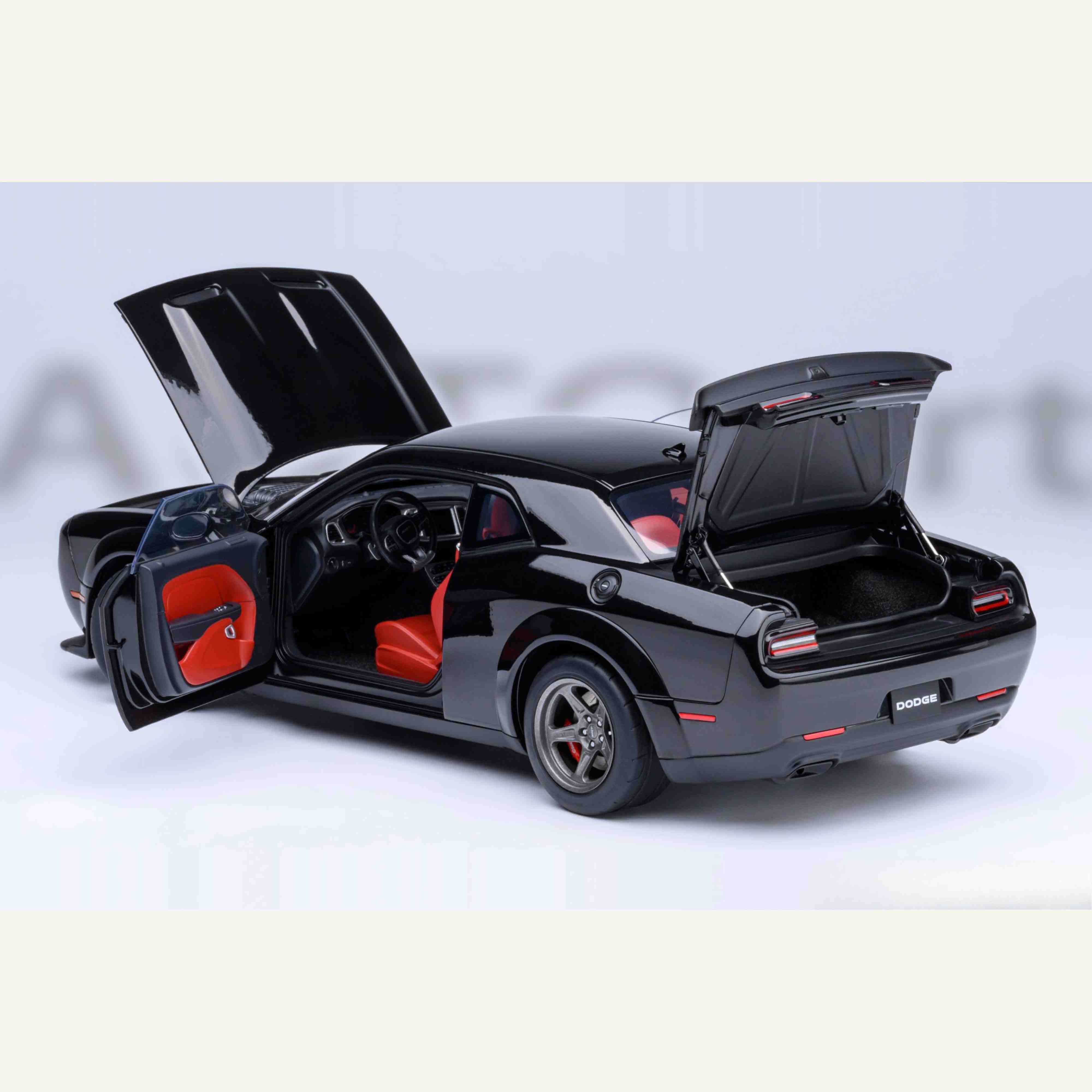 Dodge Challenger SRT Super Stock 2023 Pitch Black 1/18 - Image 11