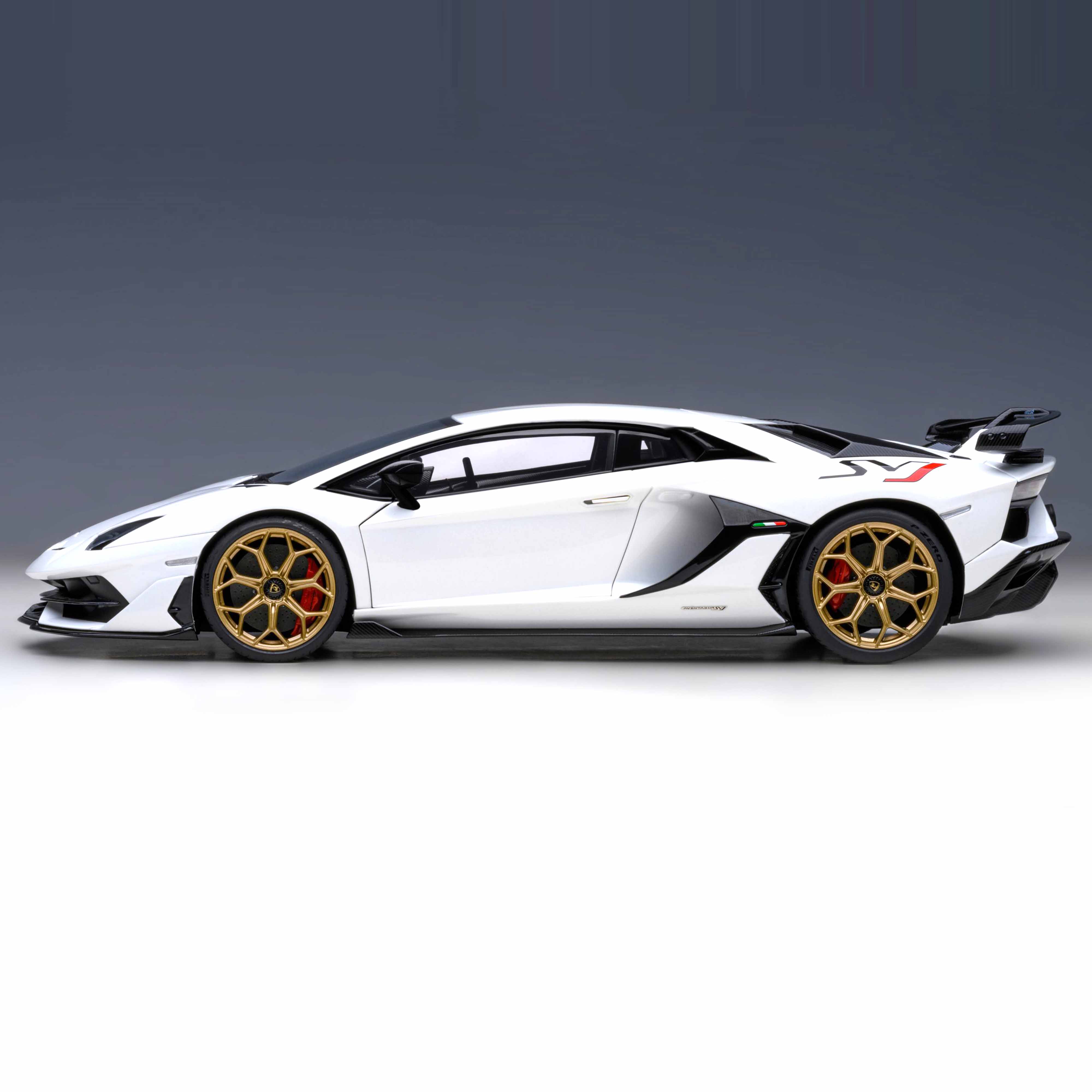 Lamborghini Aventador SVJ 2019 Asopo/Blanc Métallisé 1/18 - Image 2