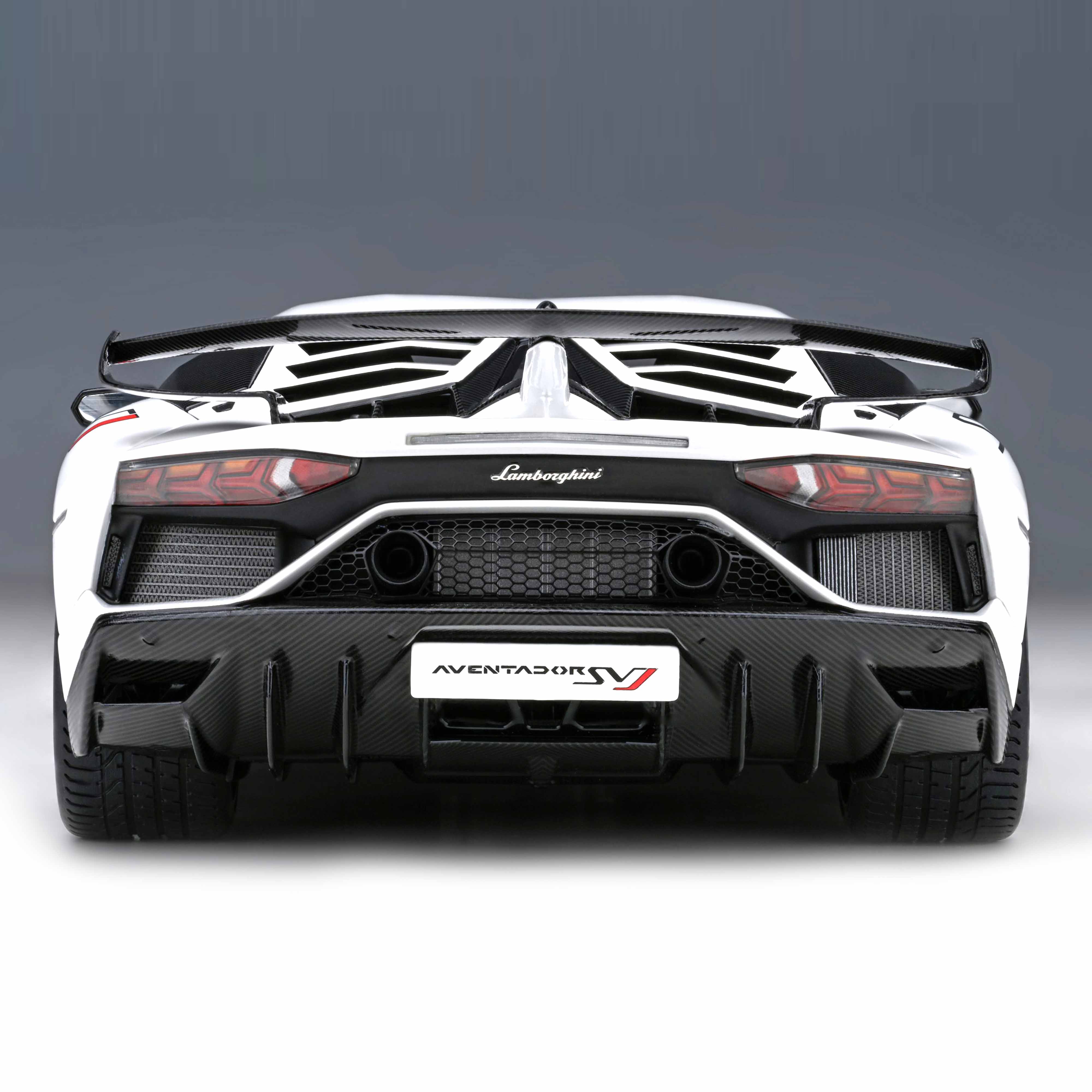 Lamborghini Aventador SVJ 2019 Asopo/Blanc Métallisé 1/18 - Image 4