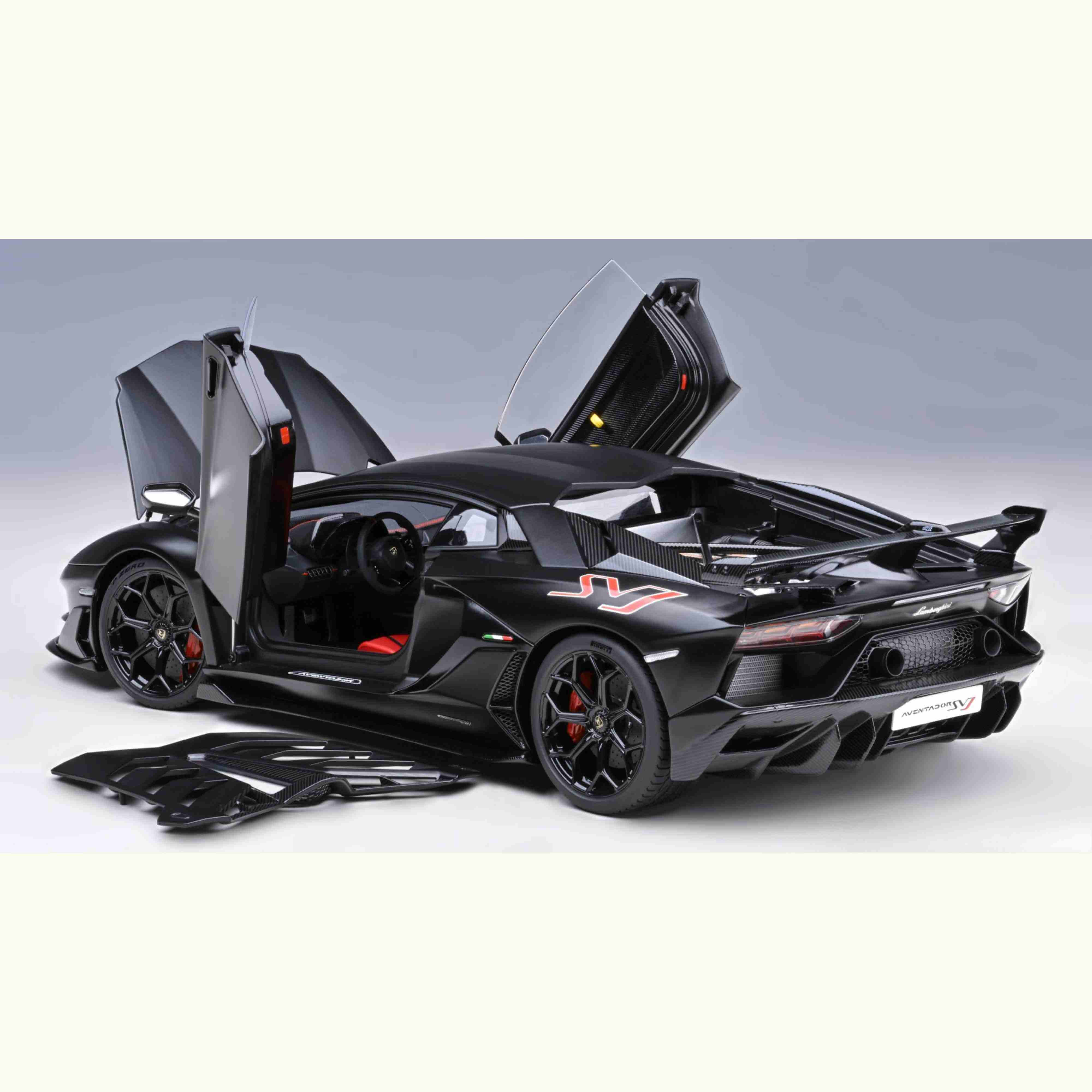 Lamborghini Aventador SVJ 2019 Nero Nemesis / Noir Mat 1/18 - Image 10