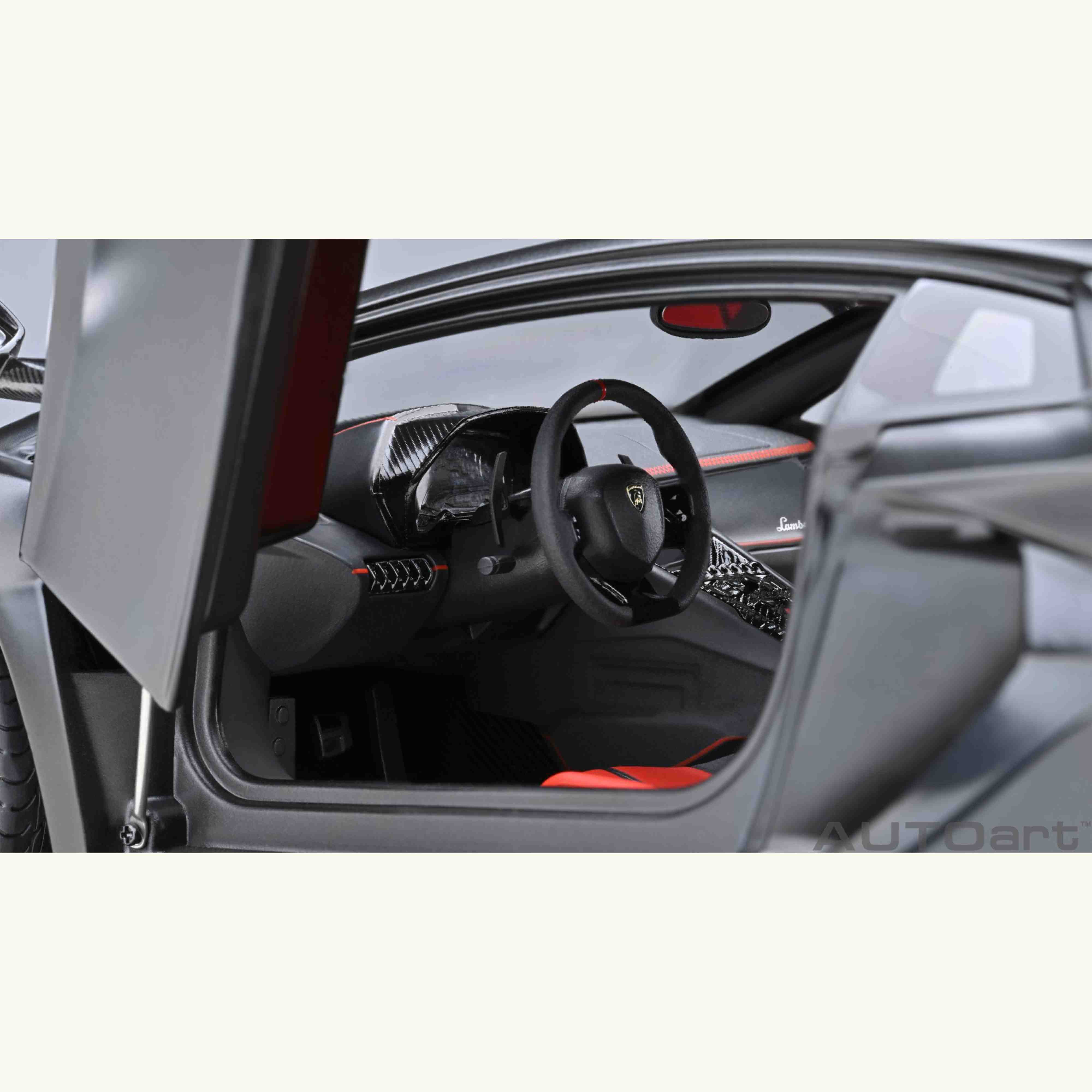 Lamborghini Aventador SVJ 2019 Nero Nemesis / Noir Mat 1/18 - Image 7