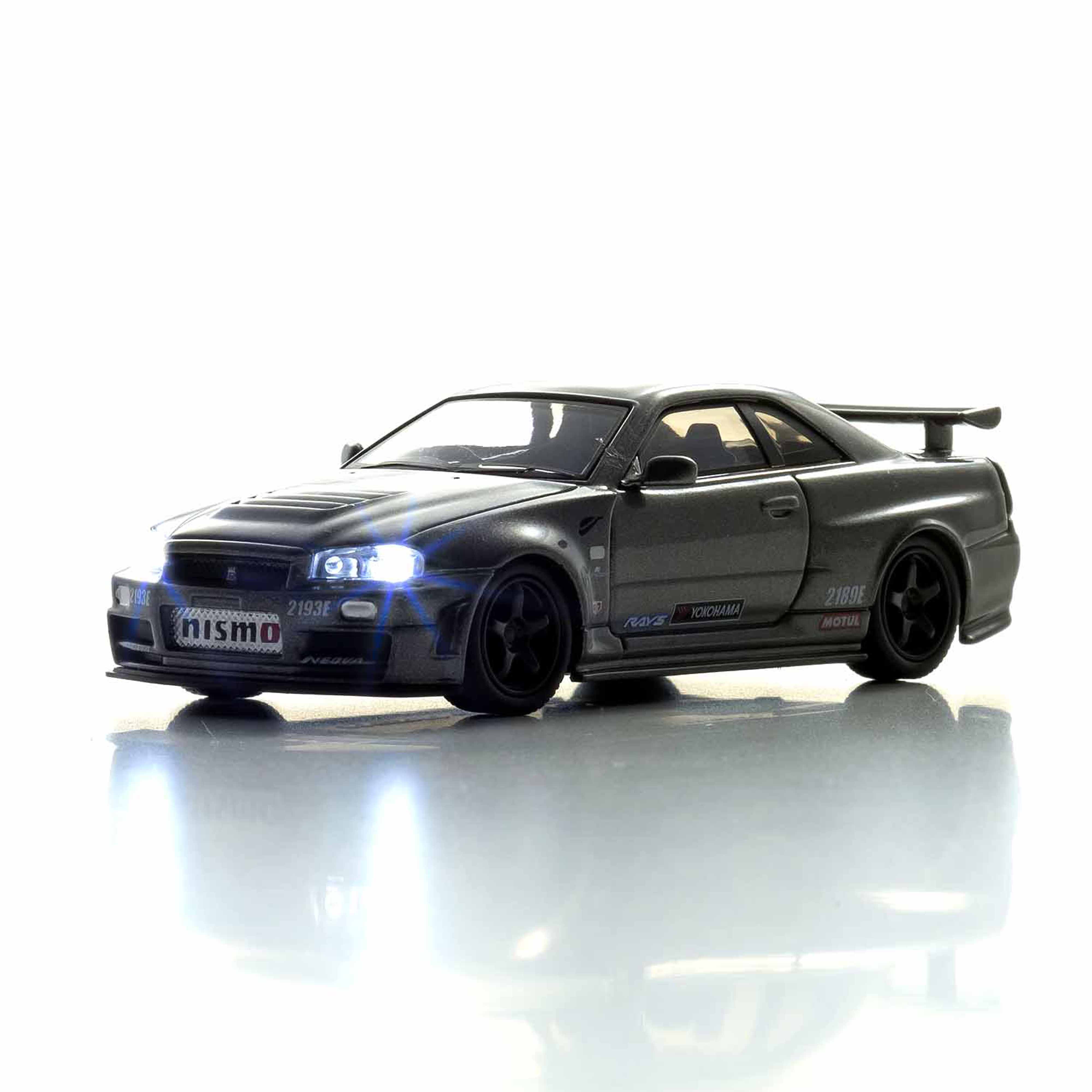 Nissan Skyline GT-R avec LED Gris 1/64 - Image 2