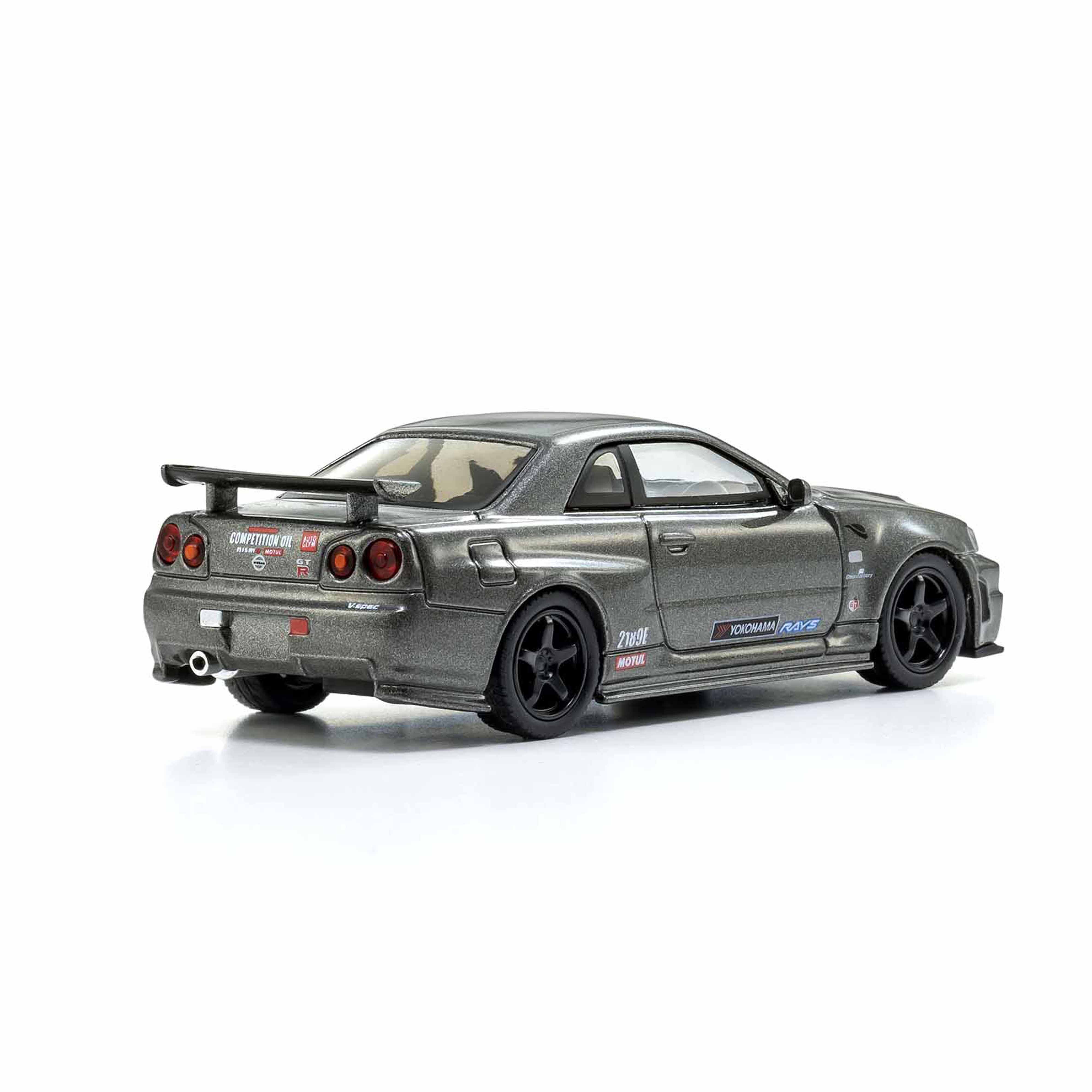 Nissan Skyline GT-R avec LED Gris 1/64 - Image 3
