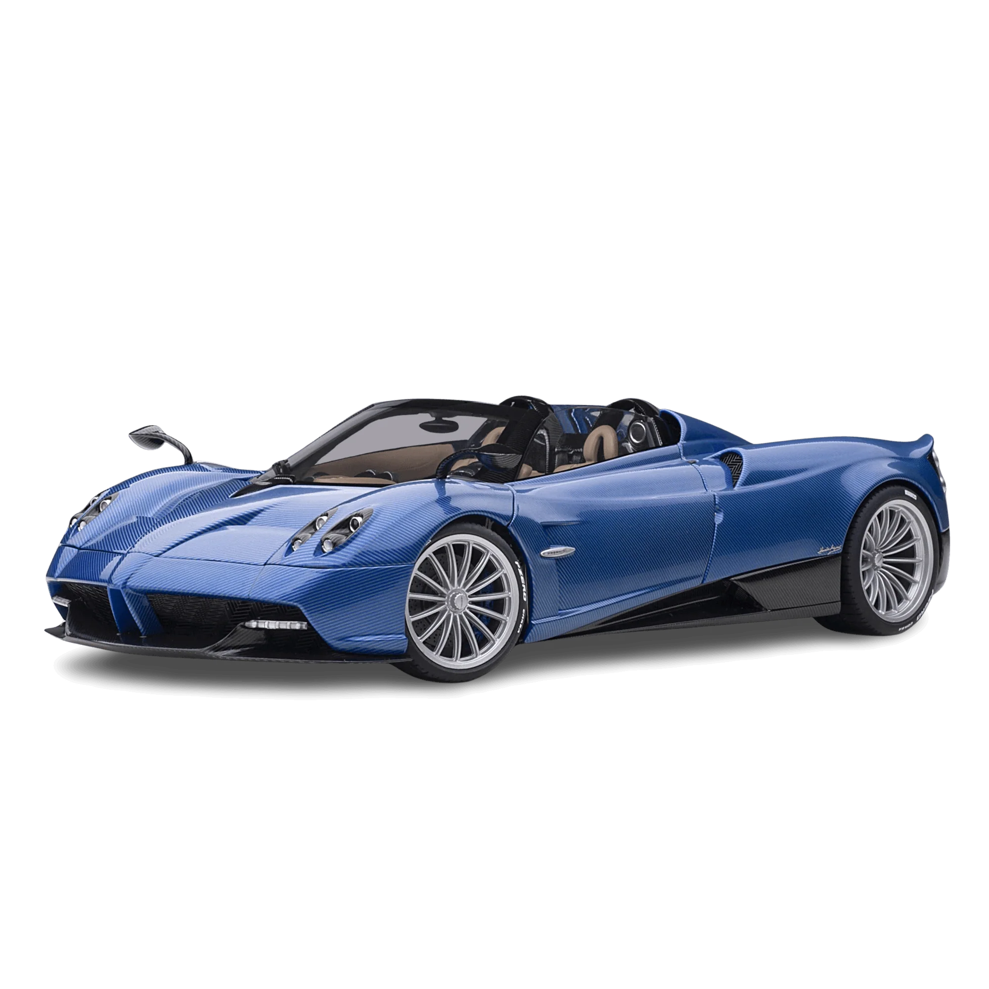 Pagani Huayra Roadster 2017 Blu Tricolore Carbone 1/18