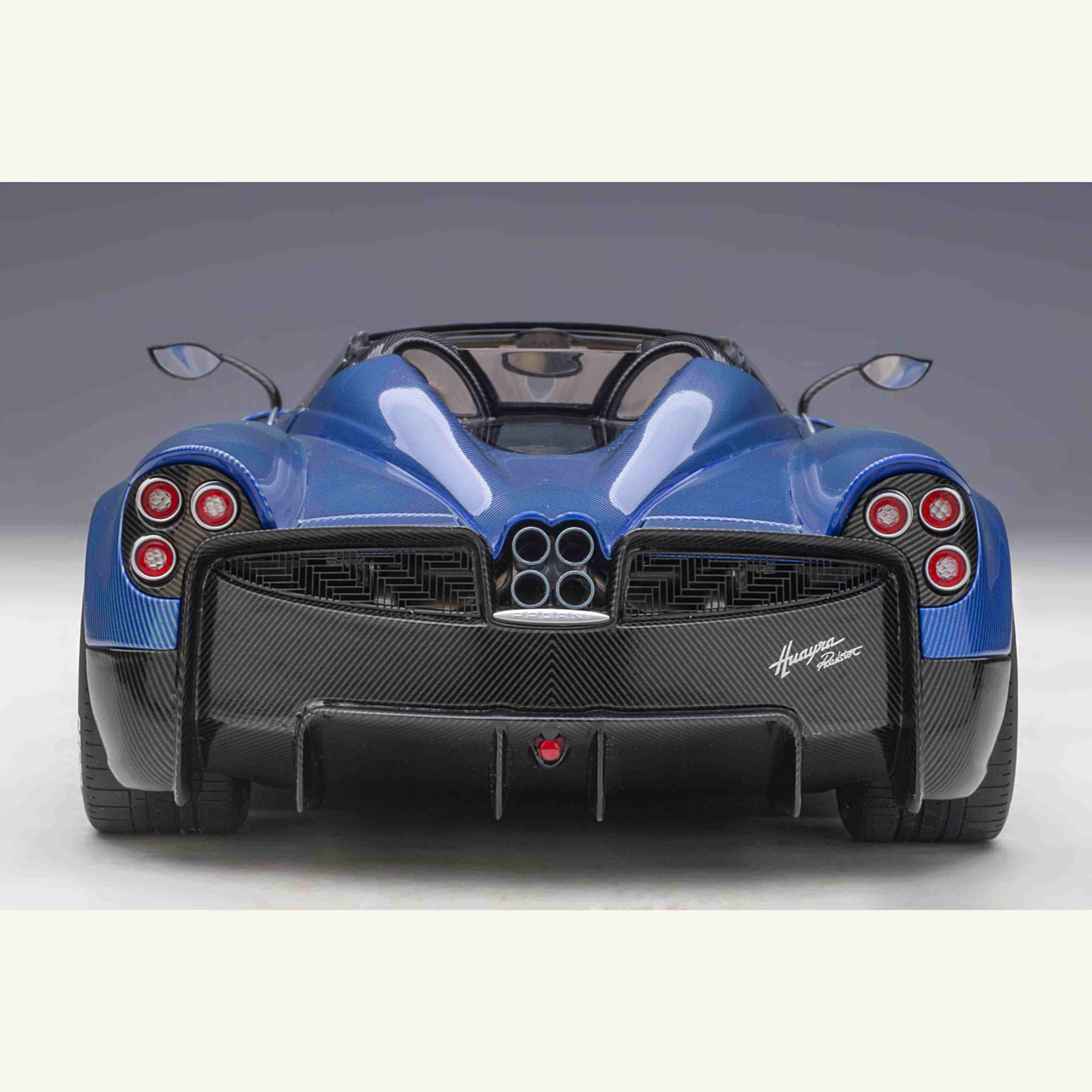 Pagani Huayra Roadster 2017 Blu Tricolore Carbone 1/18 - Image 5