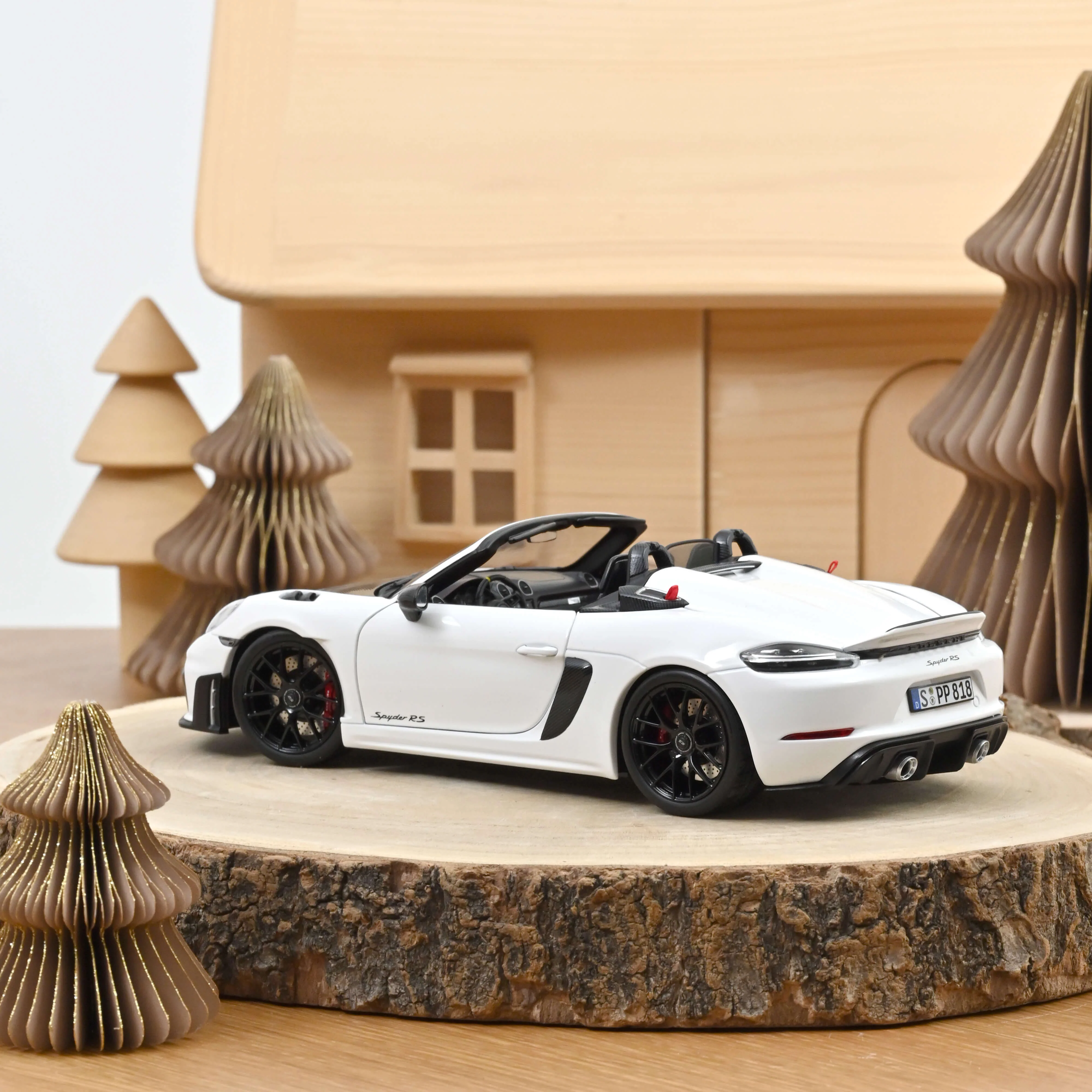 Porsche 718 Spyder RS Pack Weissach 2023 Blanc 1/18 - Image 3