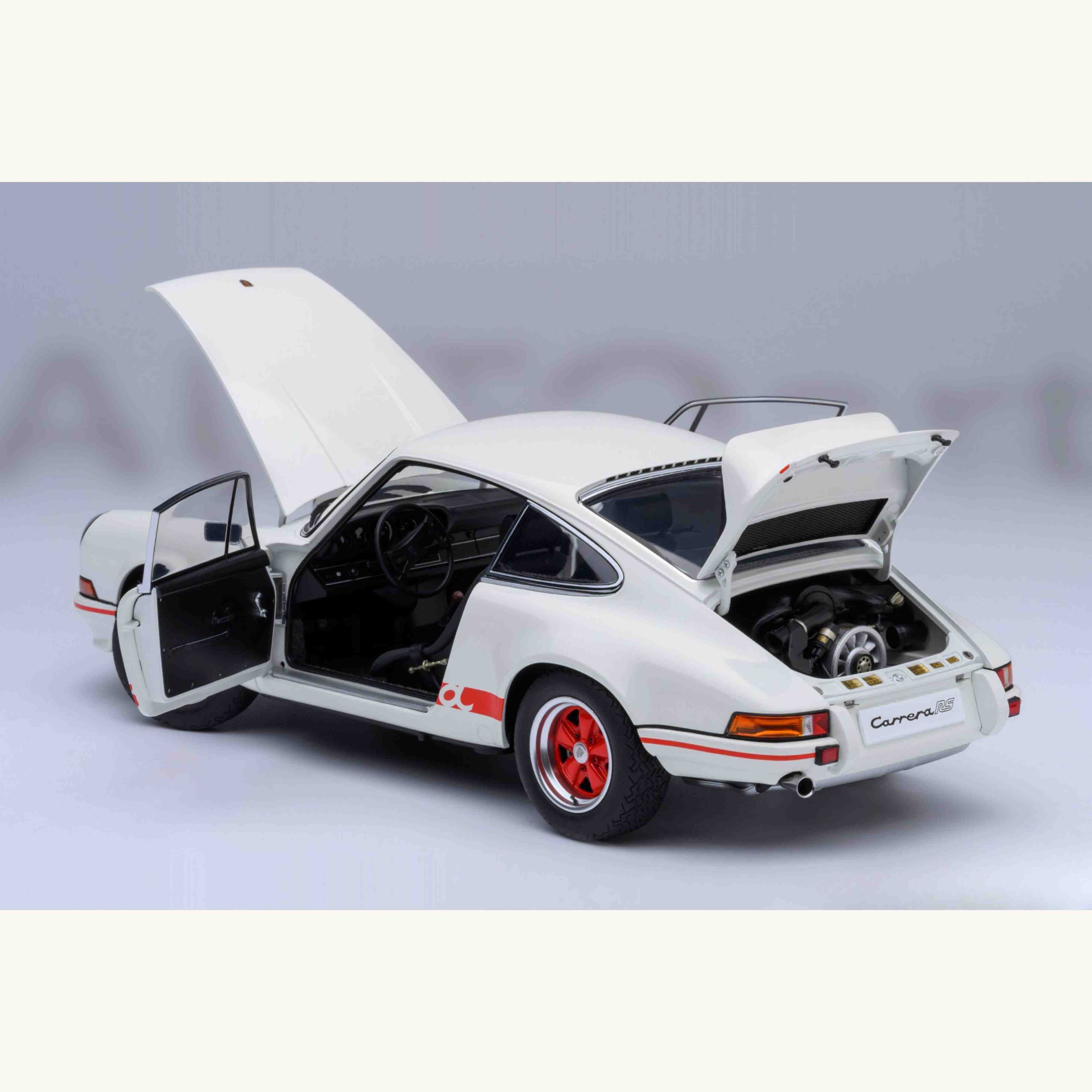 Porsche 911 Carrera 2.7 RS Grand Prix Blanc / Bandes Rouges 1/18 - Image 11