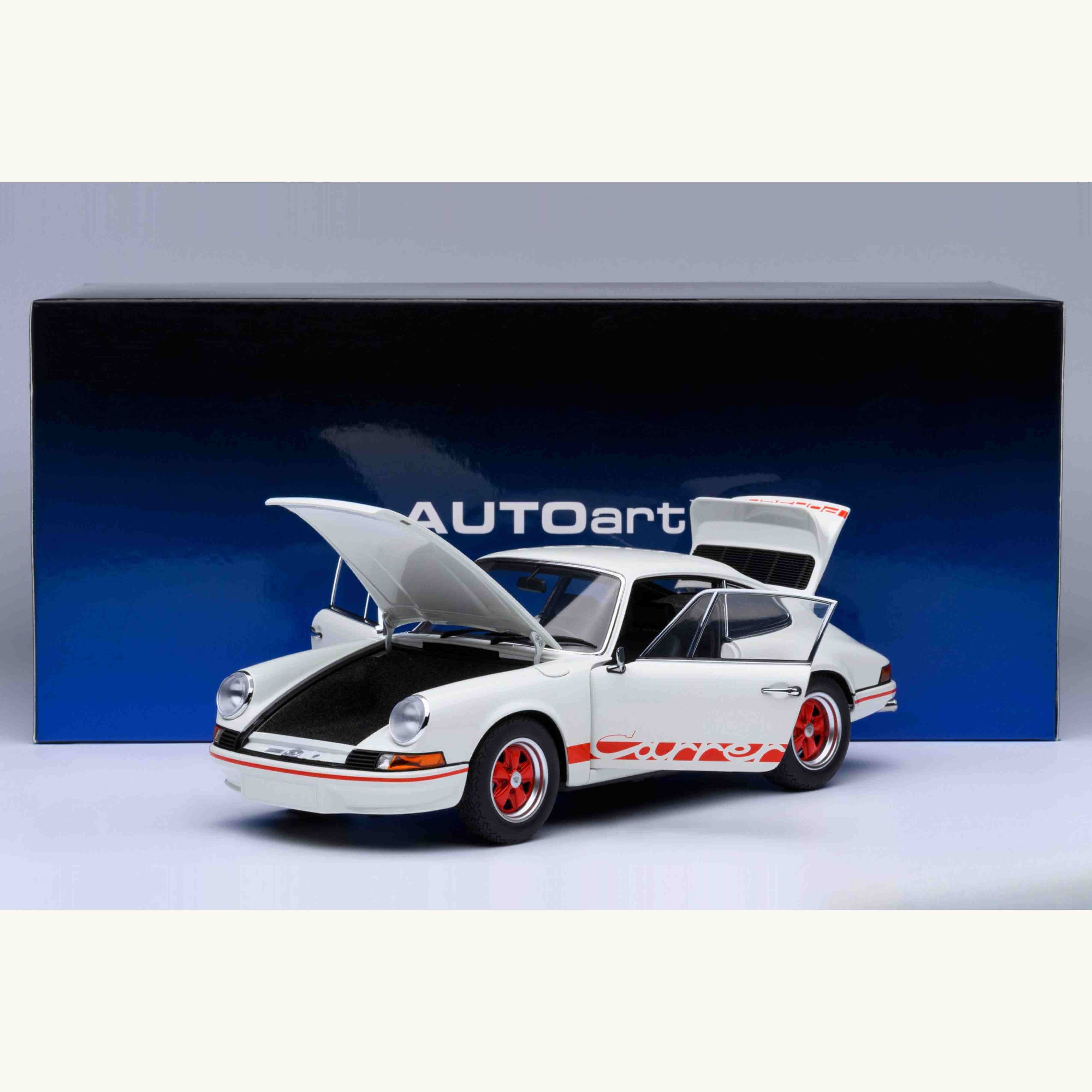 Porsche 911 Carrera 2.7 RS Grand Prix Blanc / Bandes Rouges 1/18 - Image 12